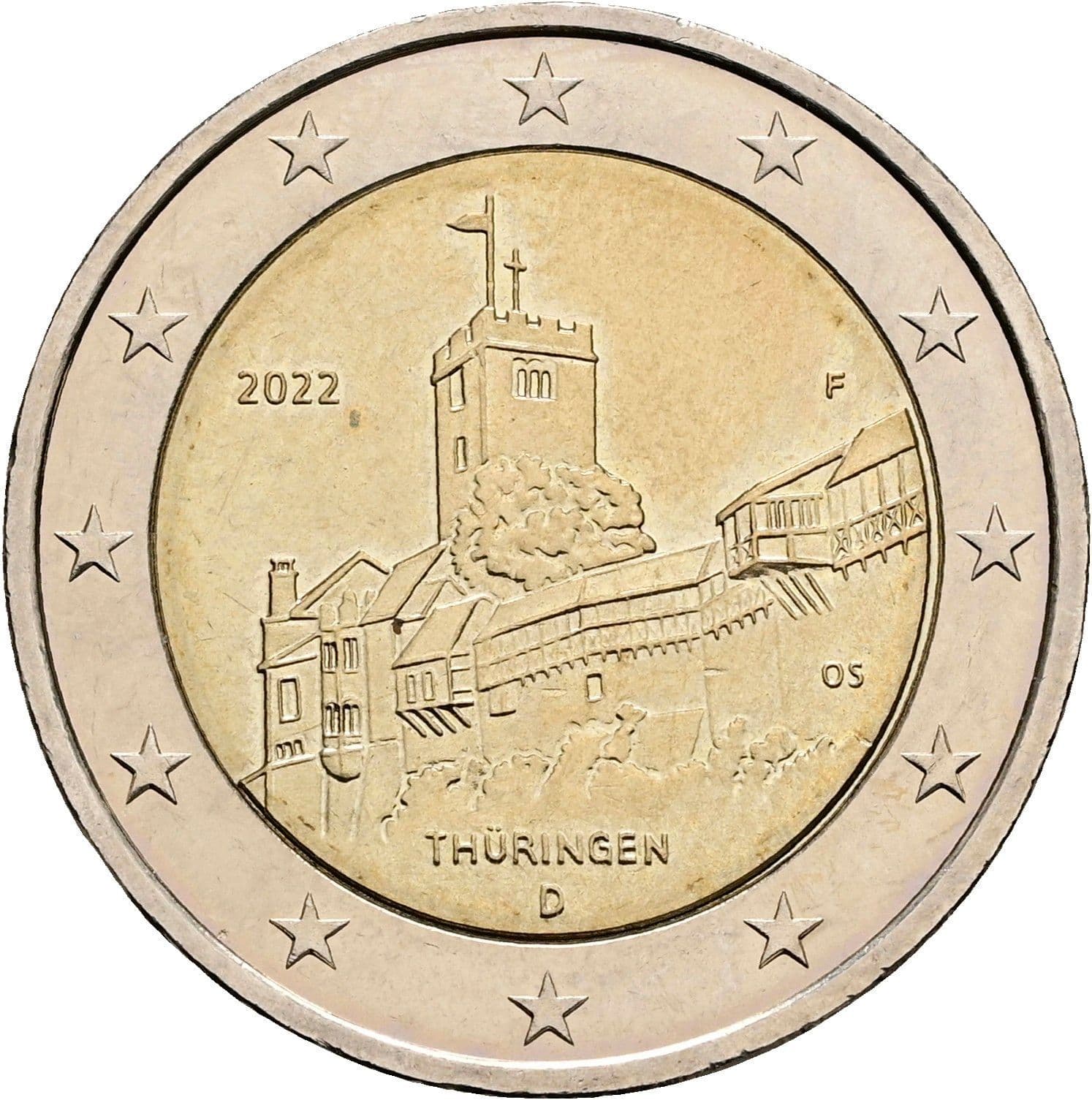 2 Euro 2022 F – Rückseite