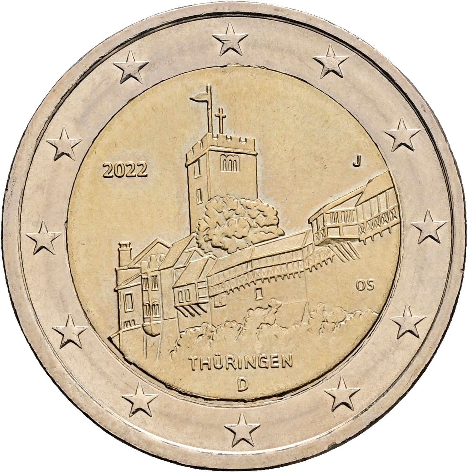 2 Euro 2022 J – Rückseite