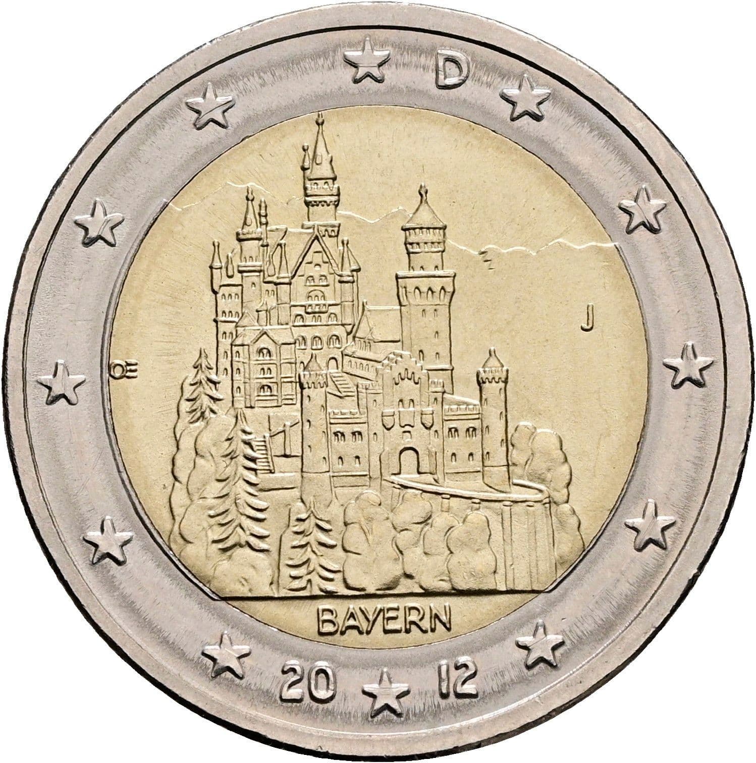 2 Euro 2012 J – Rückseite