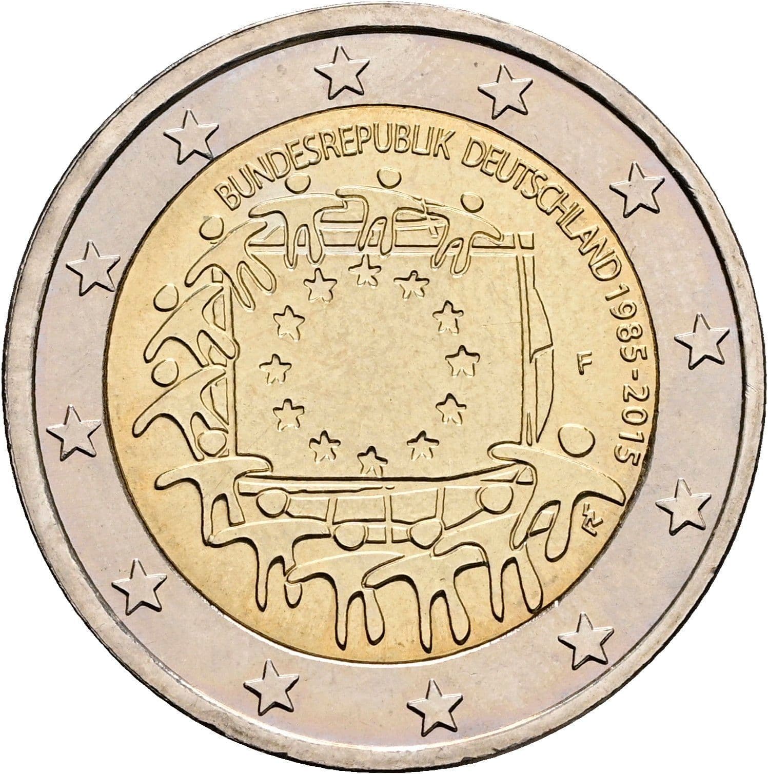 2 Euro 2015 F – Rückseite