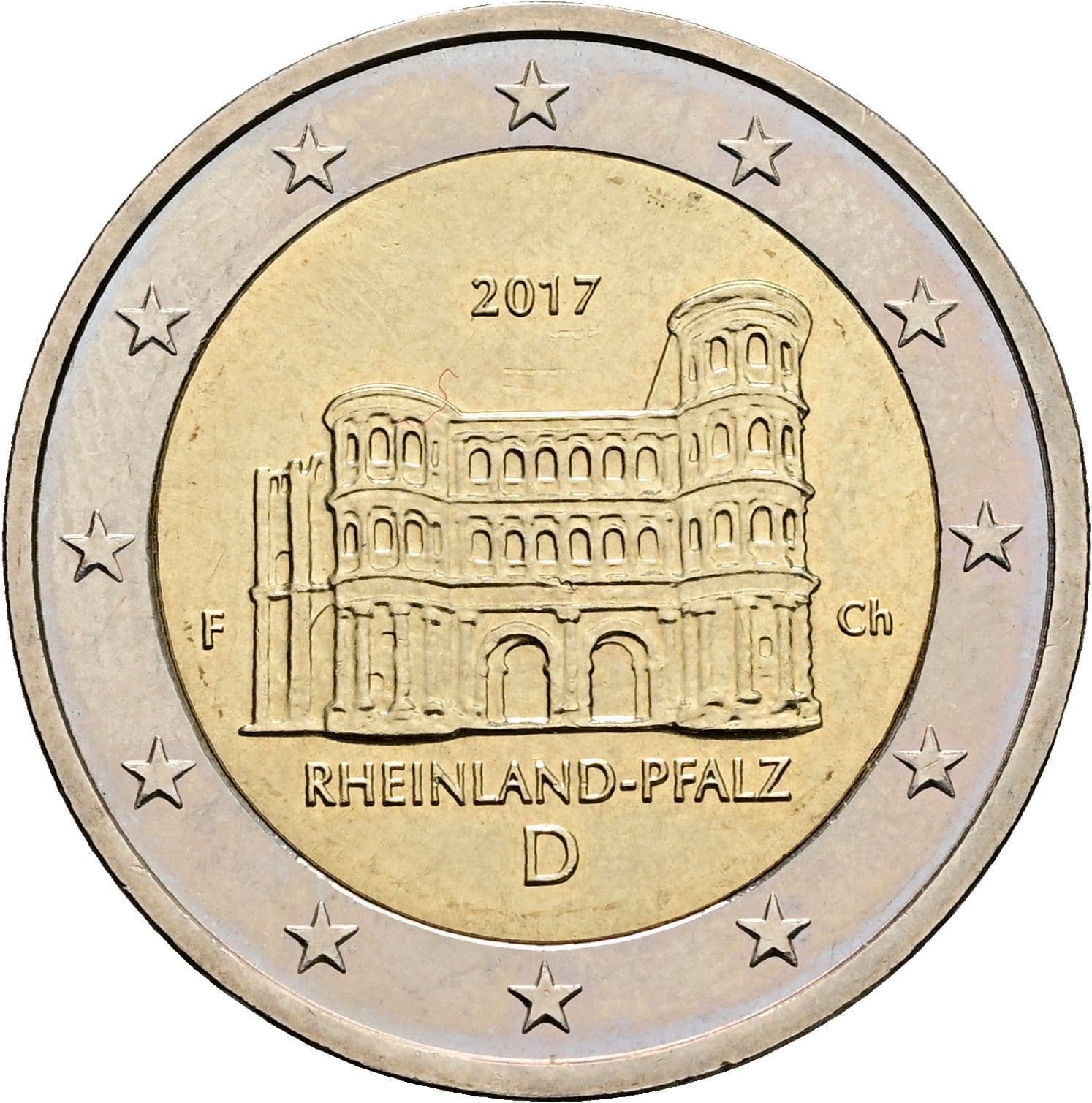 2 Euro 2017 F – Rückseite