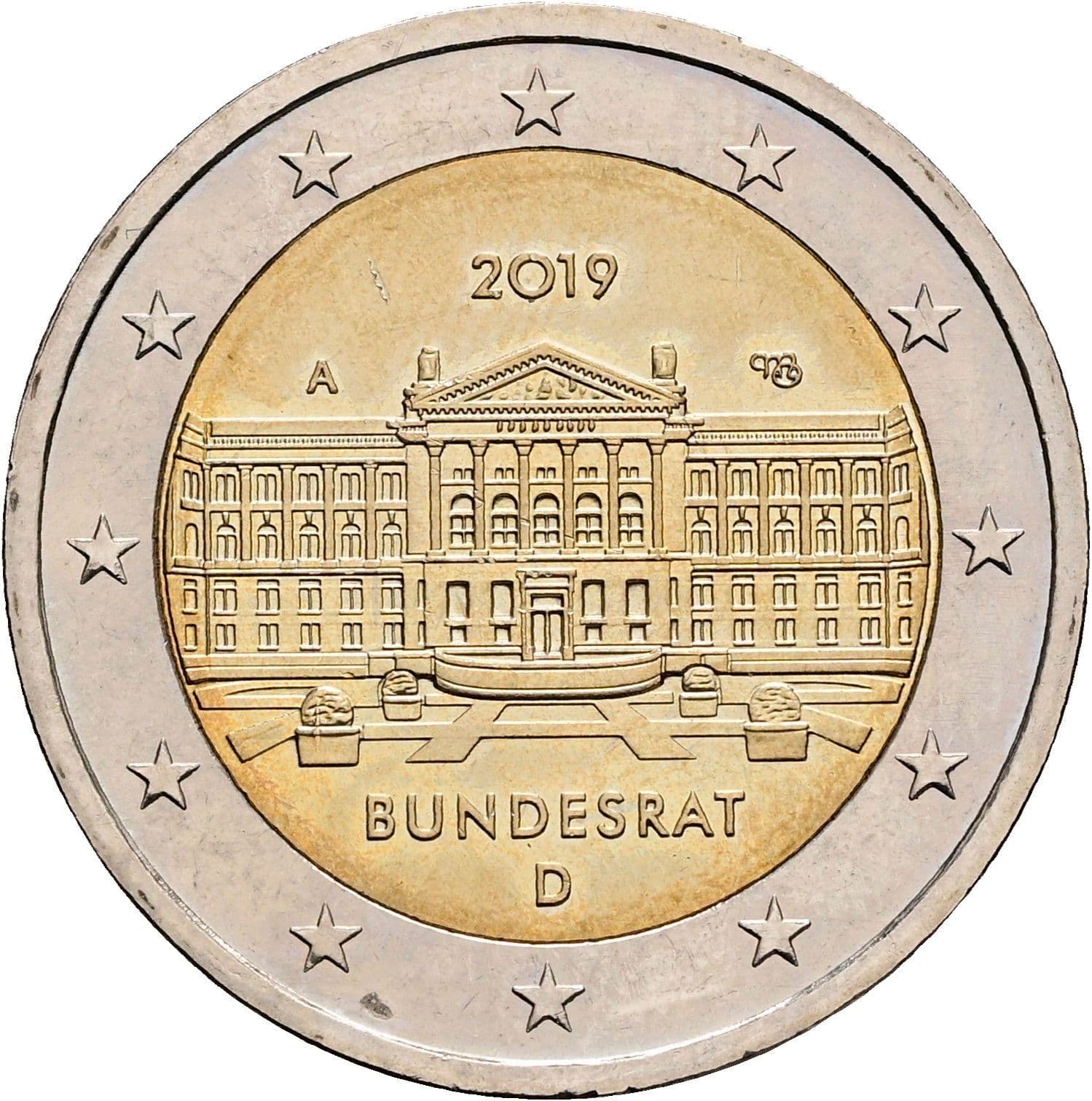 2 Euro 2019 A – Rückseite