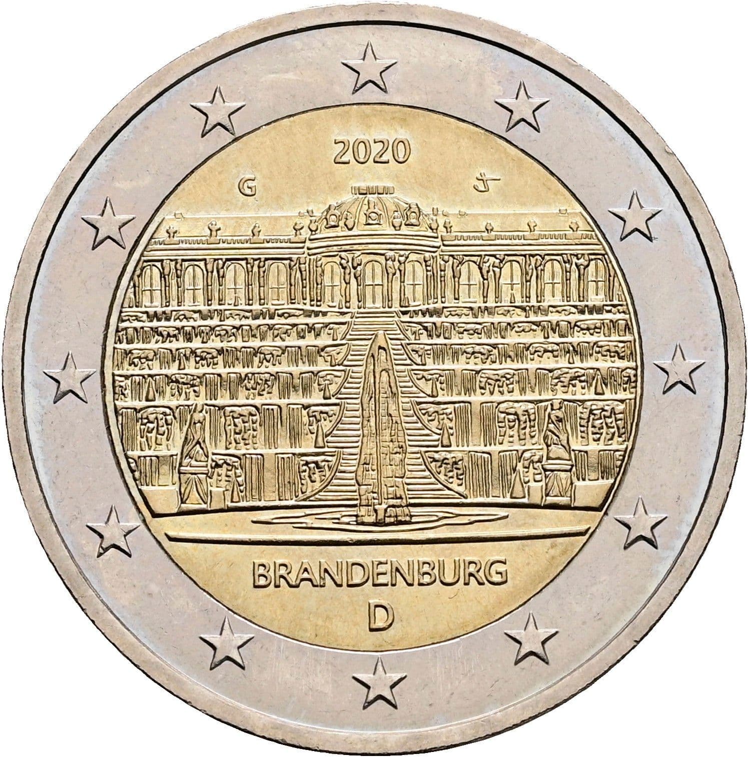 2 Euro 2020 G – Rückseite