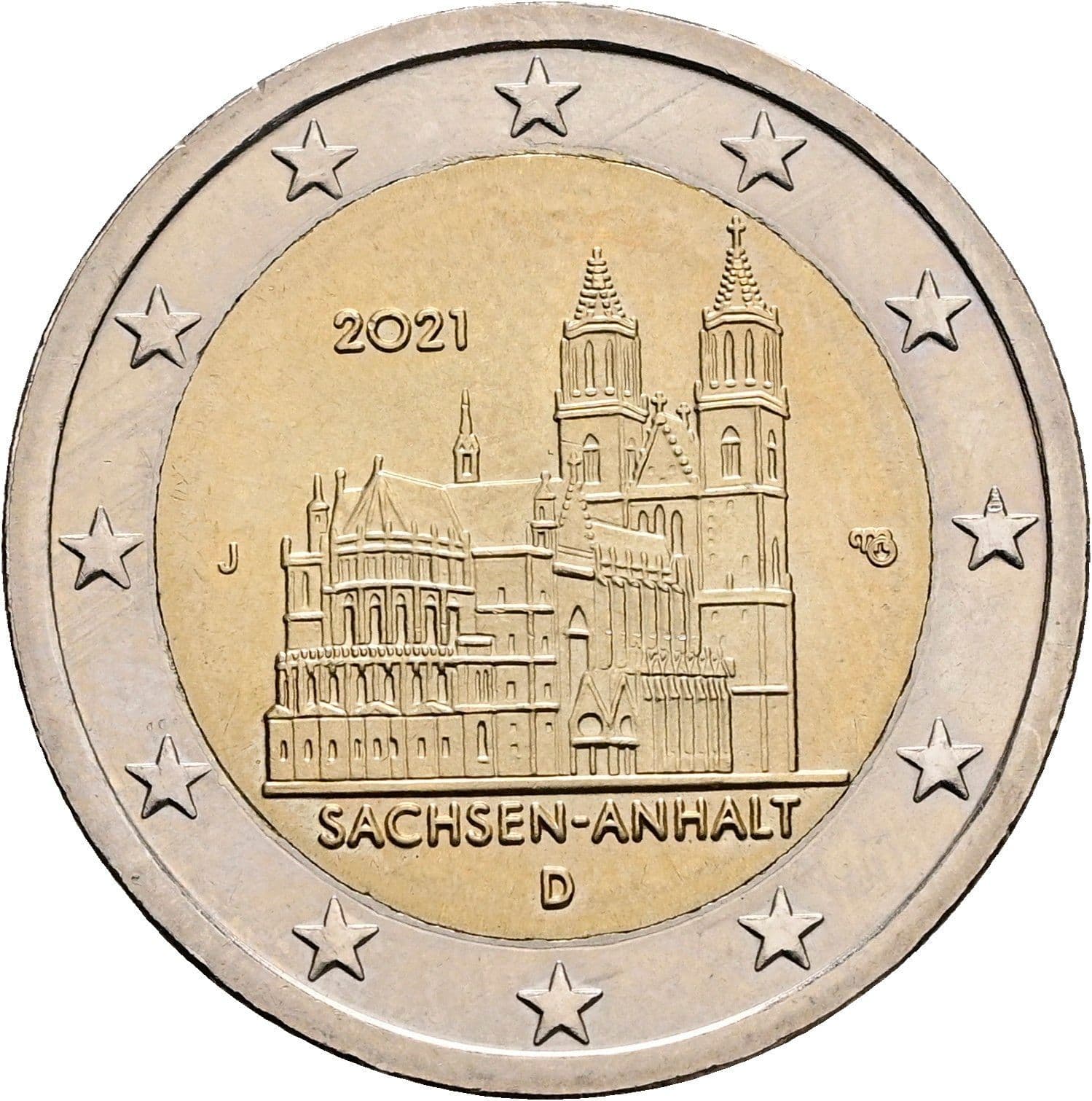 2 Euro 2021 J – Rückseite
