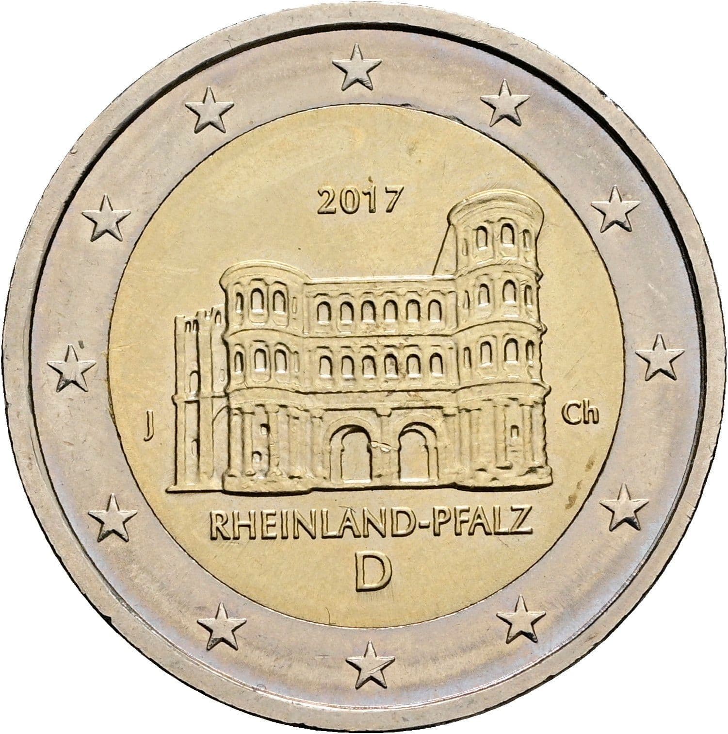2 Euro 2017 J – Rückseite