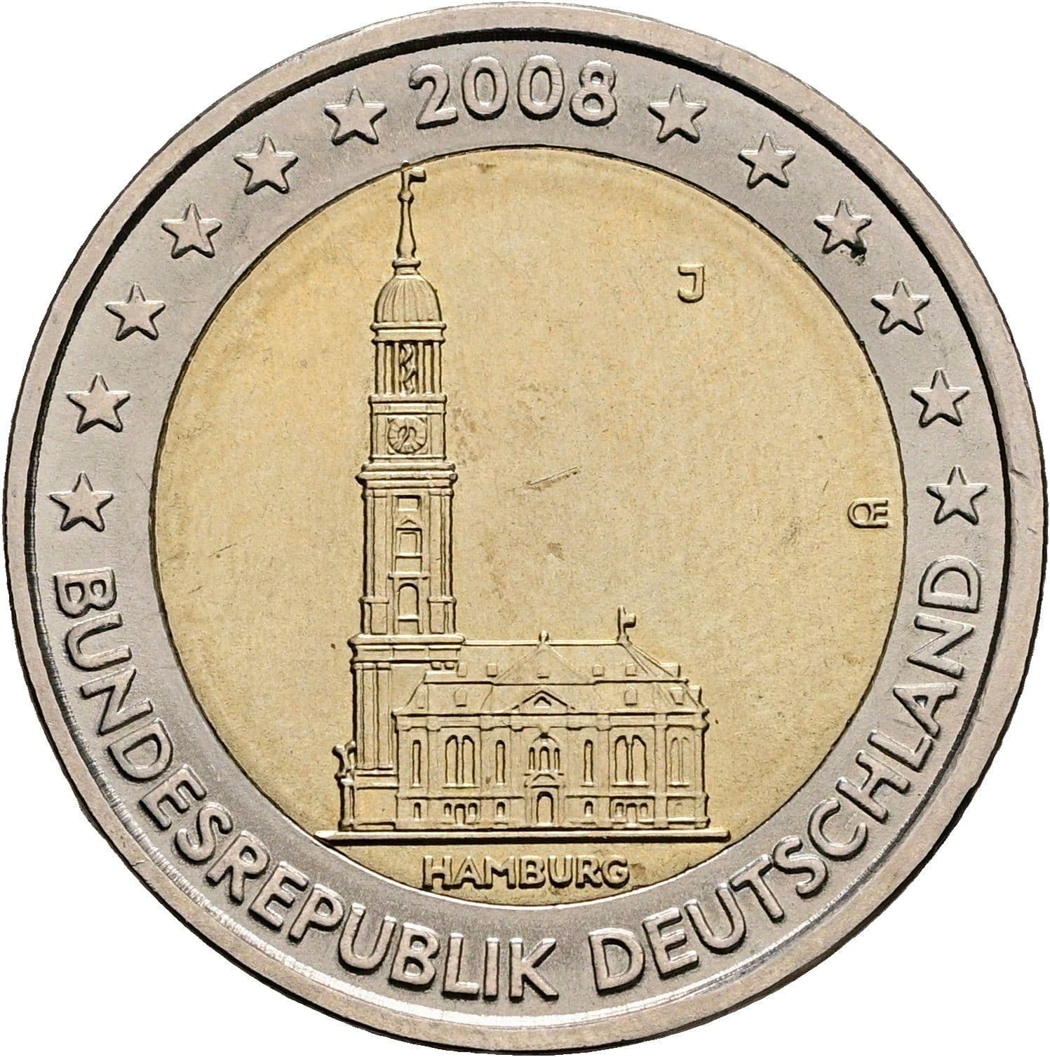 2 Euro 2008 J – Rückseite
