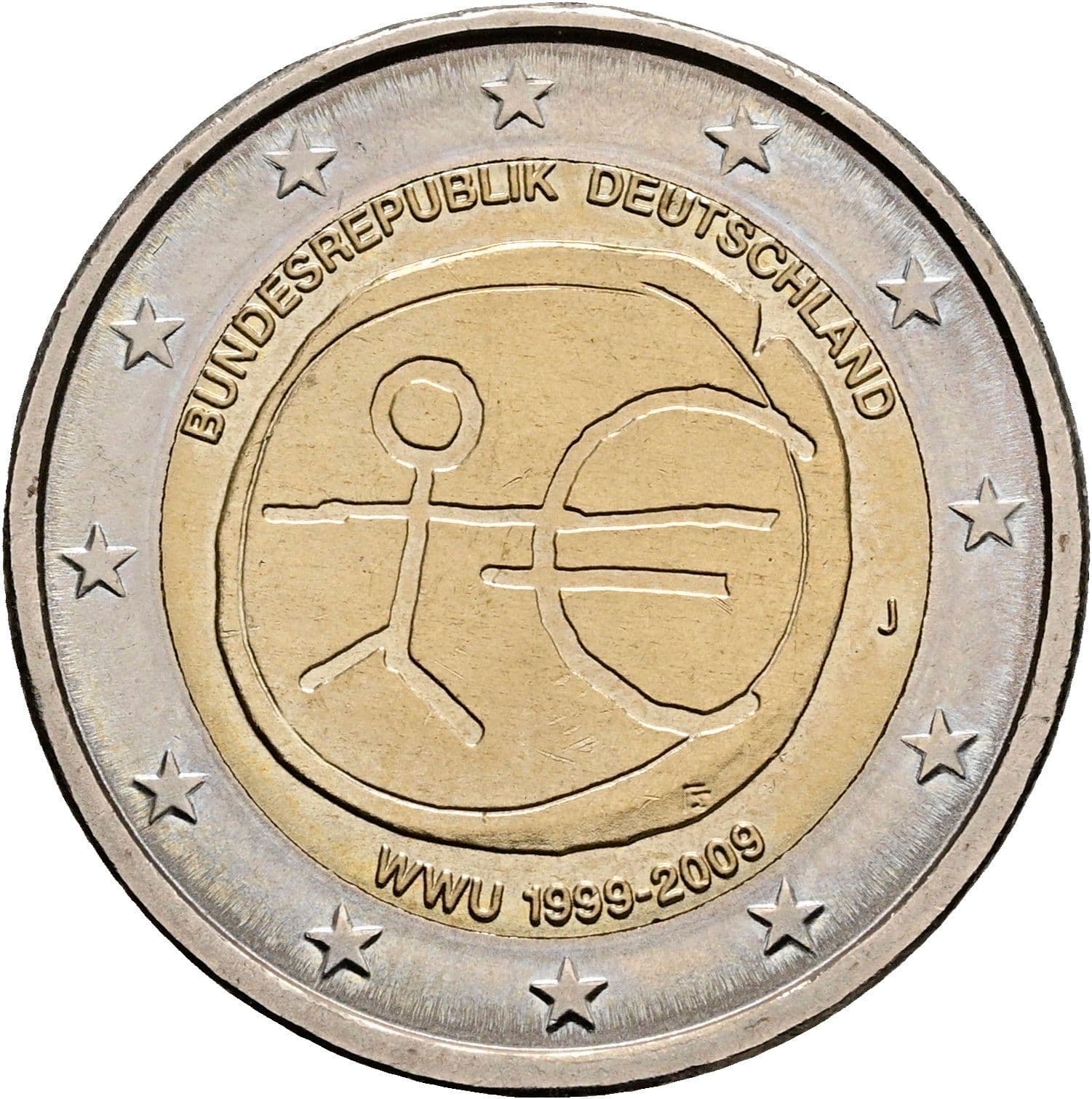 2 Euro 2009 J – Rückseite