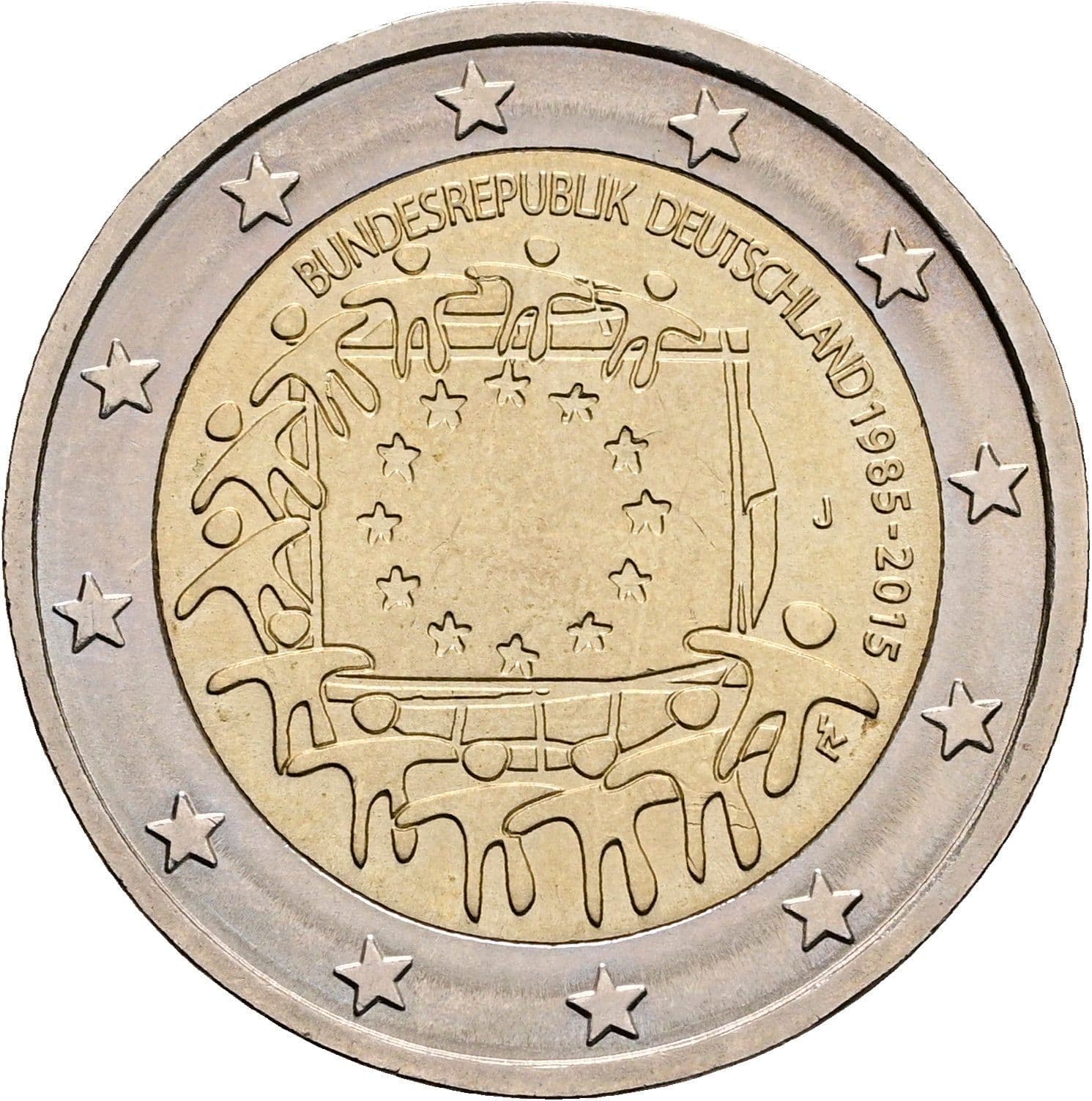 2 Euro 2015 J – Rückseite