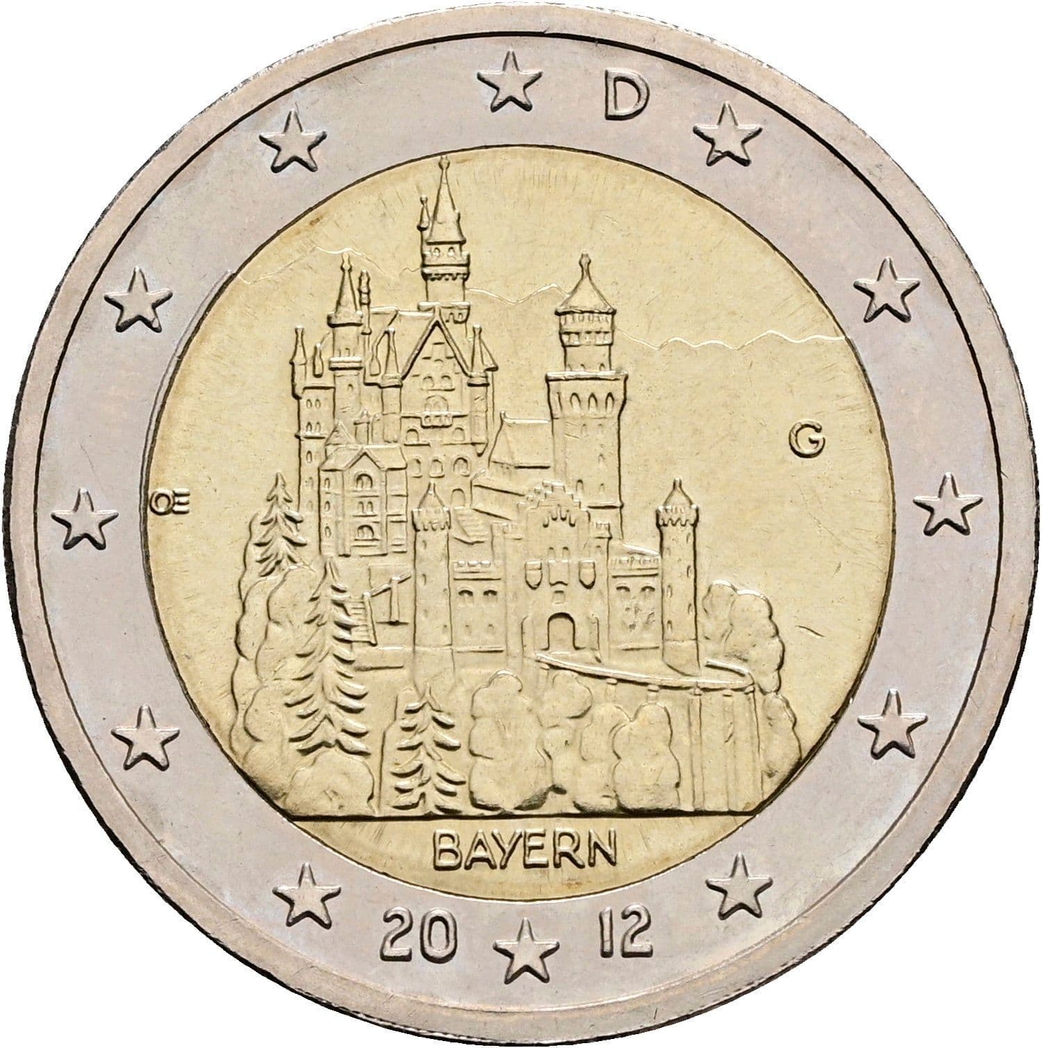 2 Euro 2012 G – Rückseite
