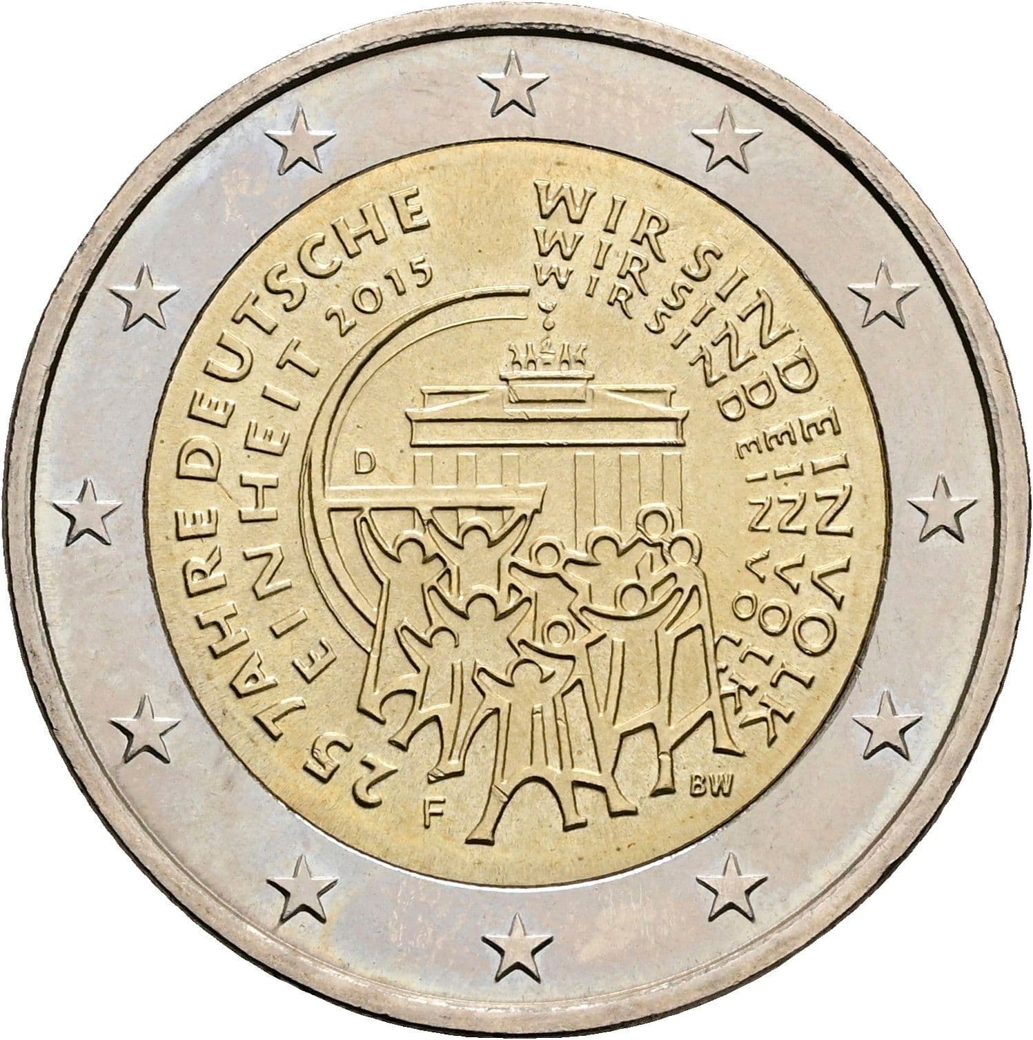 2 Euro 2015 F – Rückseite