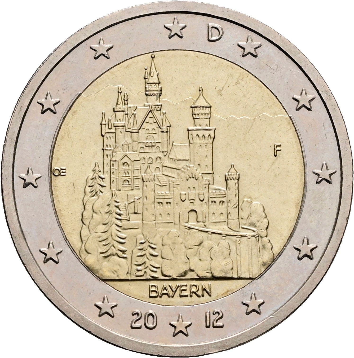 2 Euro 2012 F – Rückseite