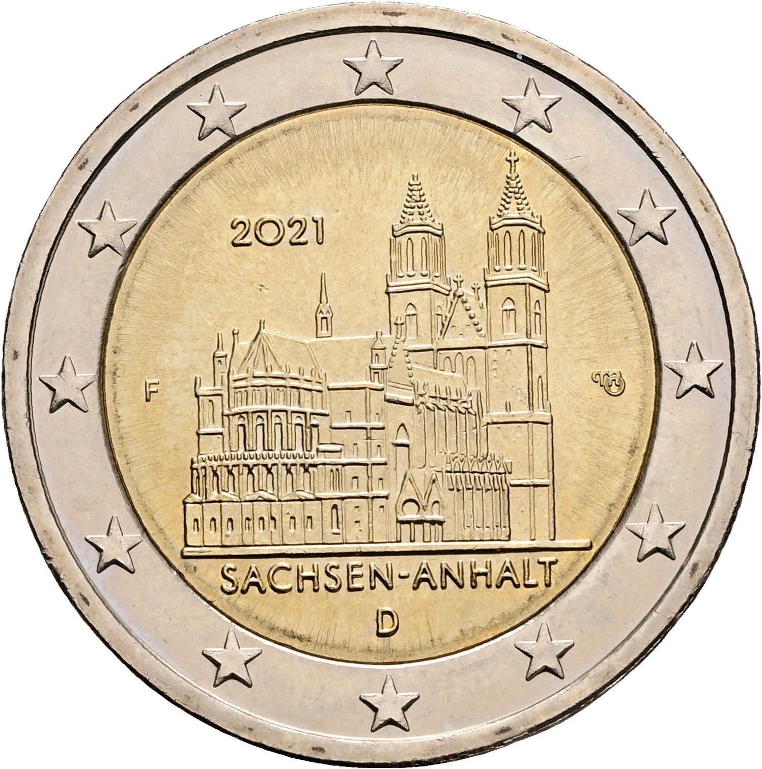 2 Euro 2021 F – Rückseite