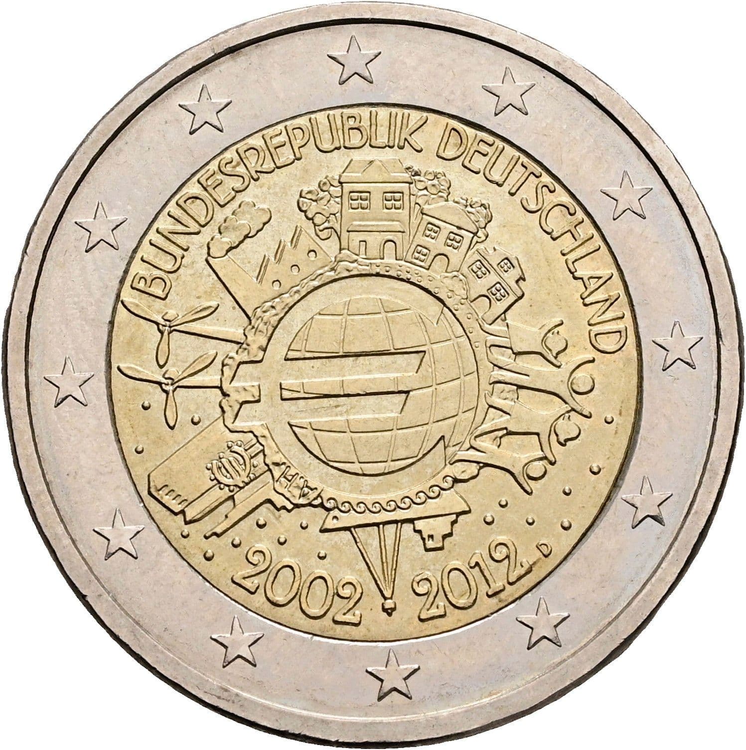 2 Euro 2012 D – Rückseite