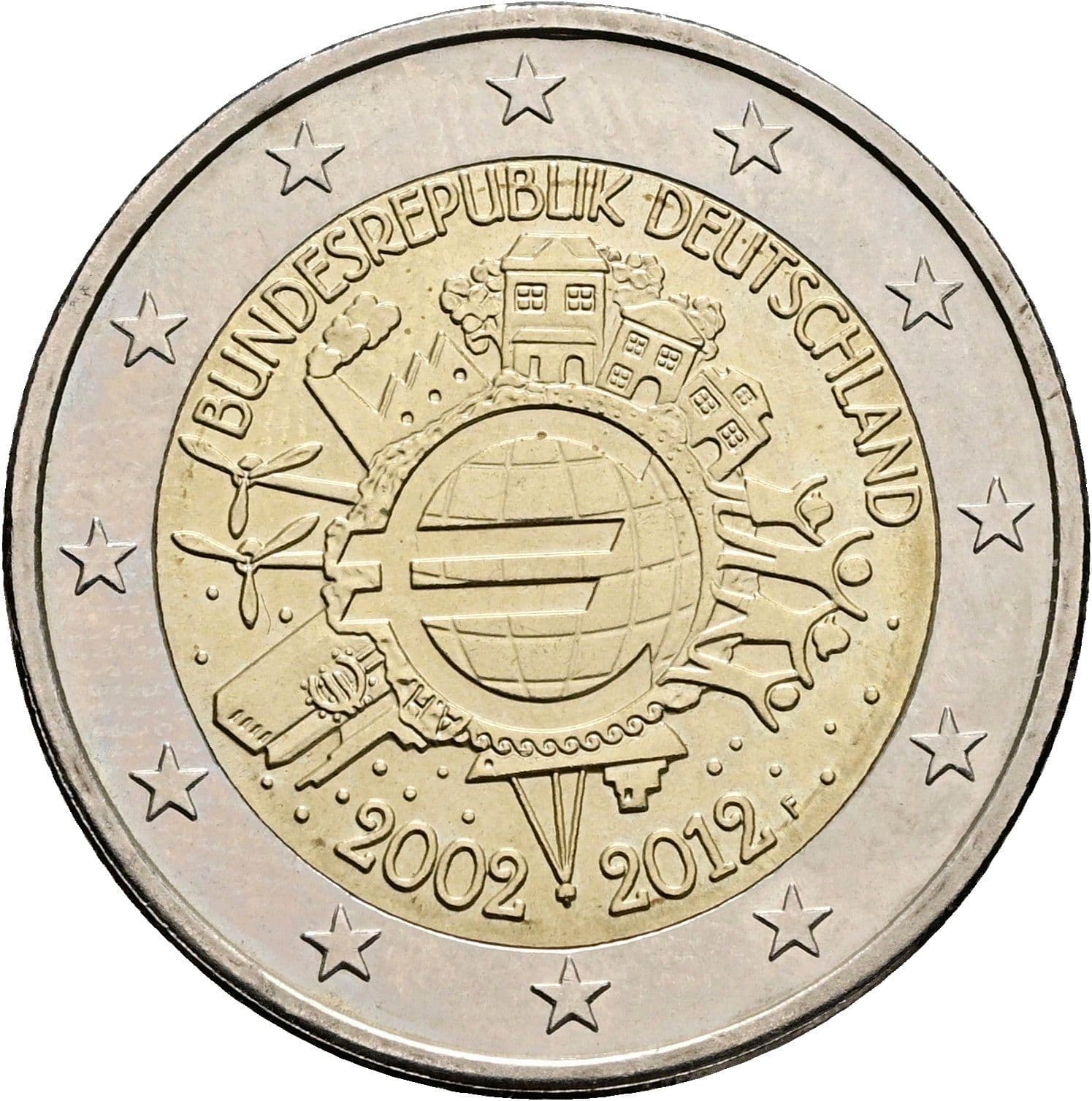 2 Euro 2012 F – Rückseite