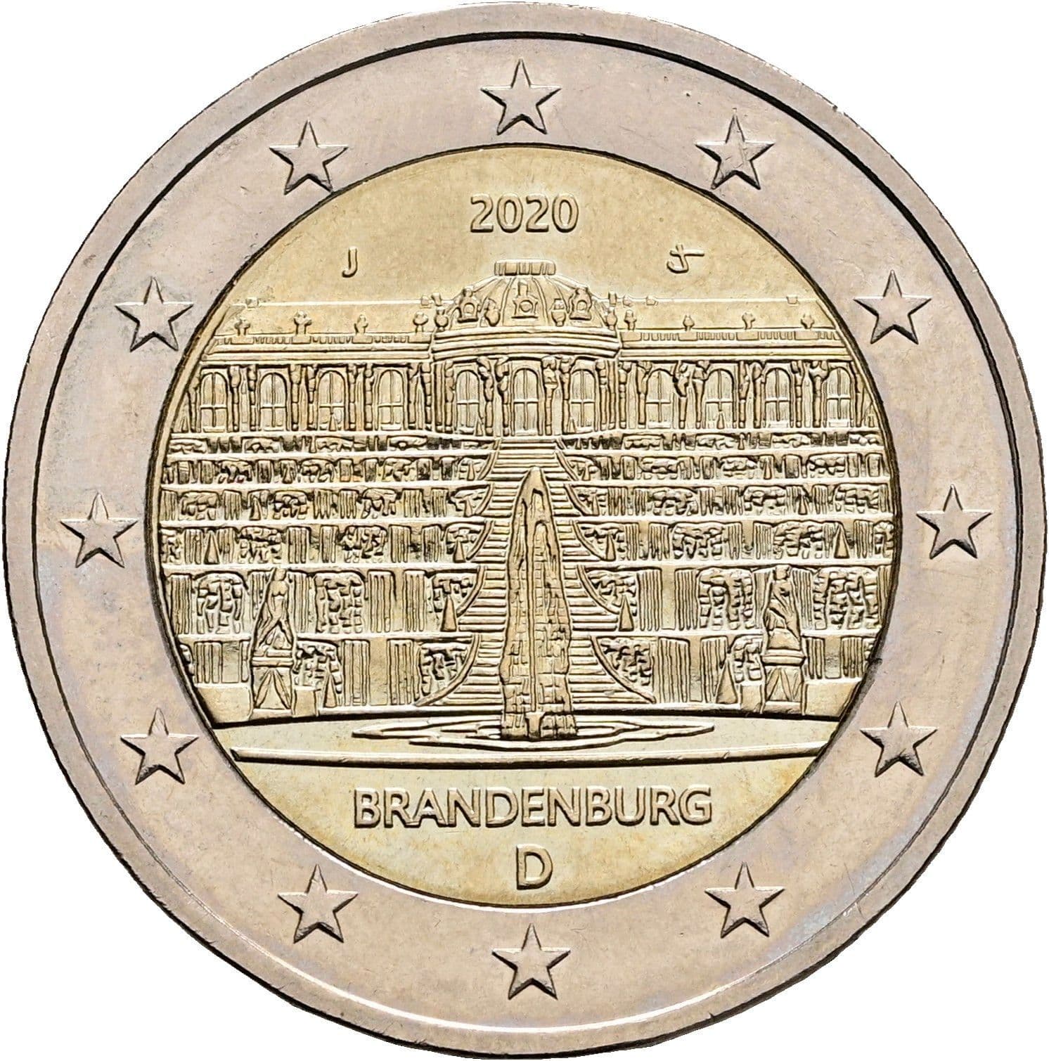 2 Euro 2020 J – Rückseite