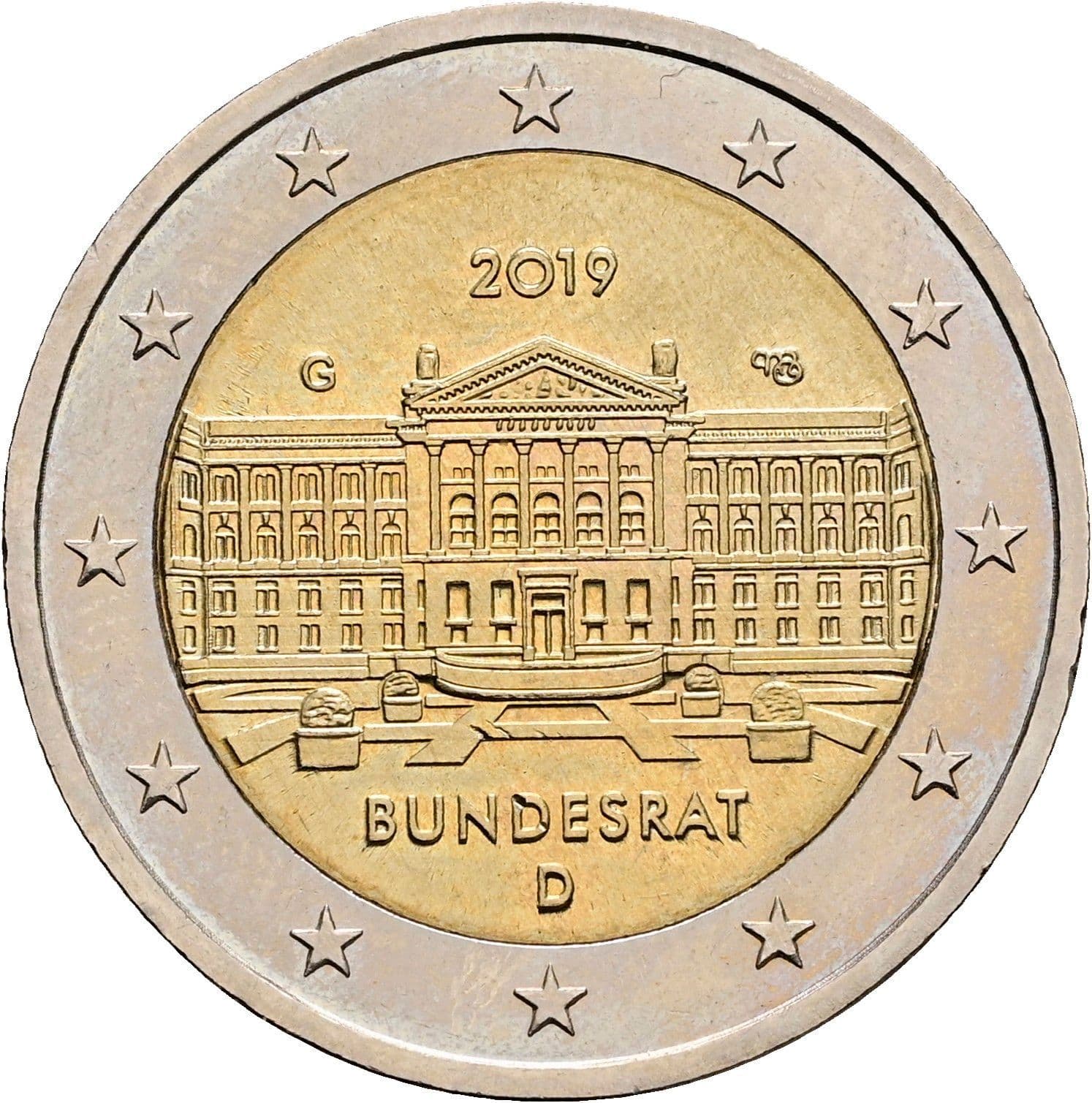 2 Euro 2019 G – Rückseite