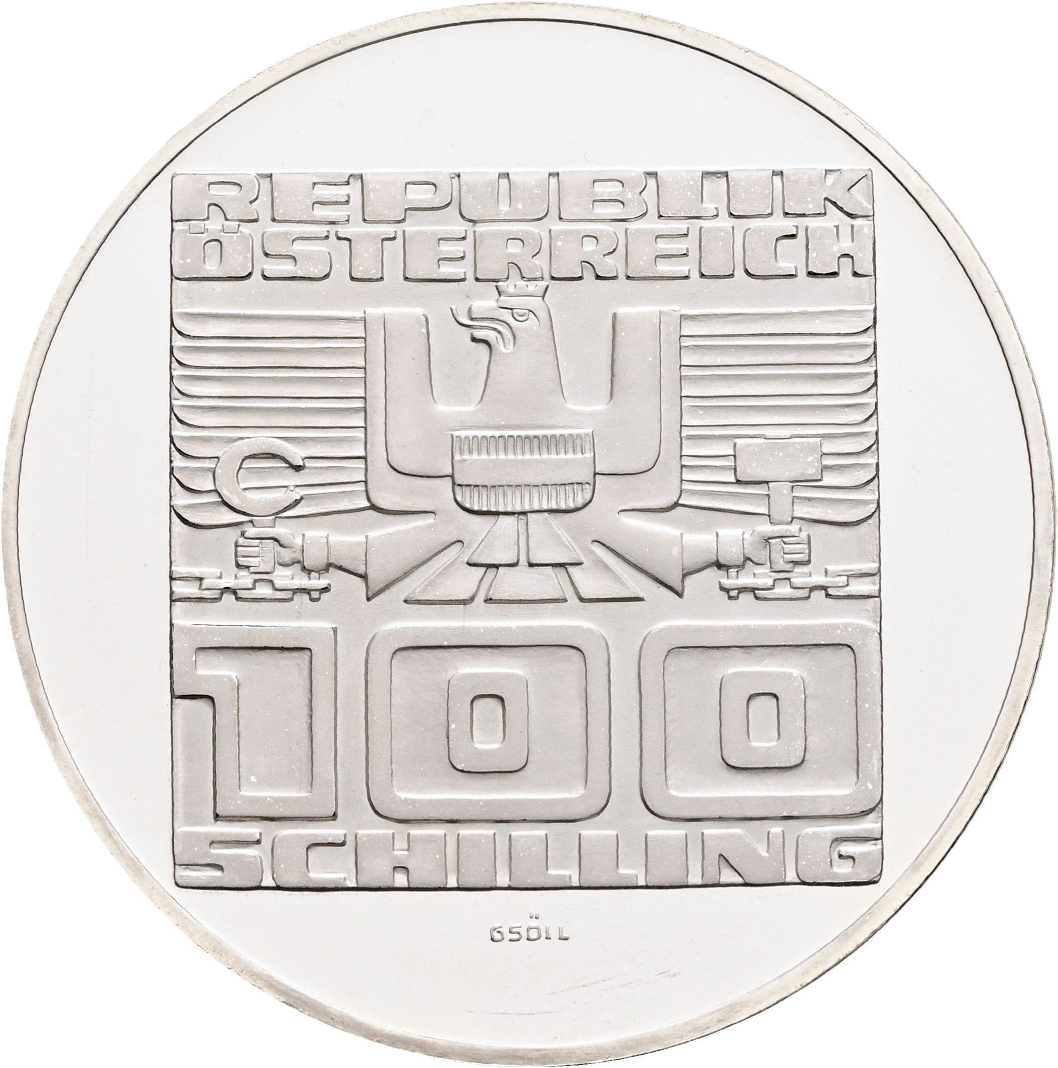 100 Schilling 1977 – Rückseite