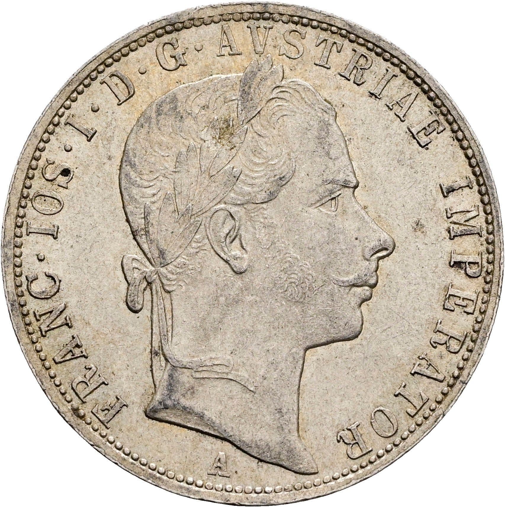 1 Gulden Franz Joseph I. 1848-1916 1858 A – Vorderseite