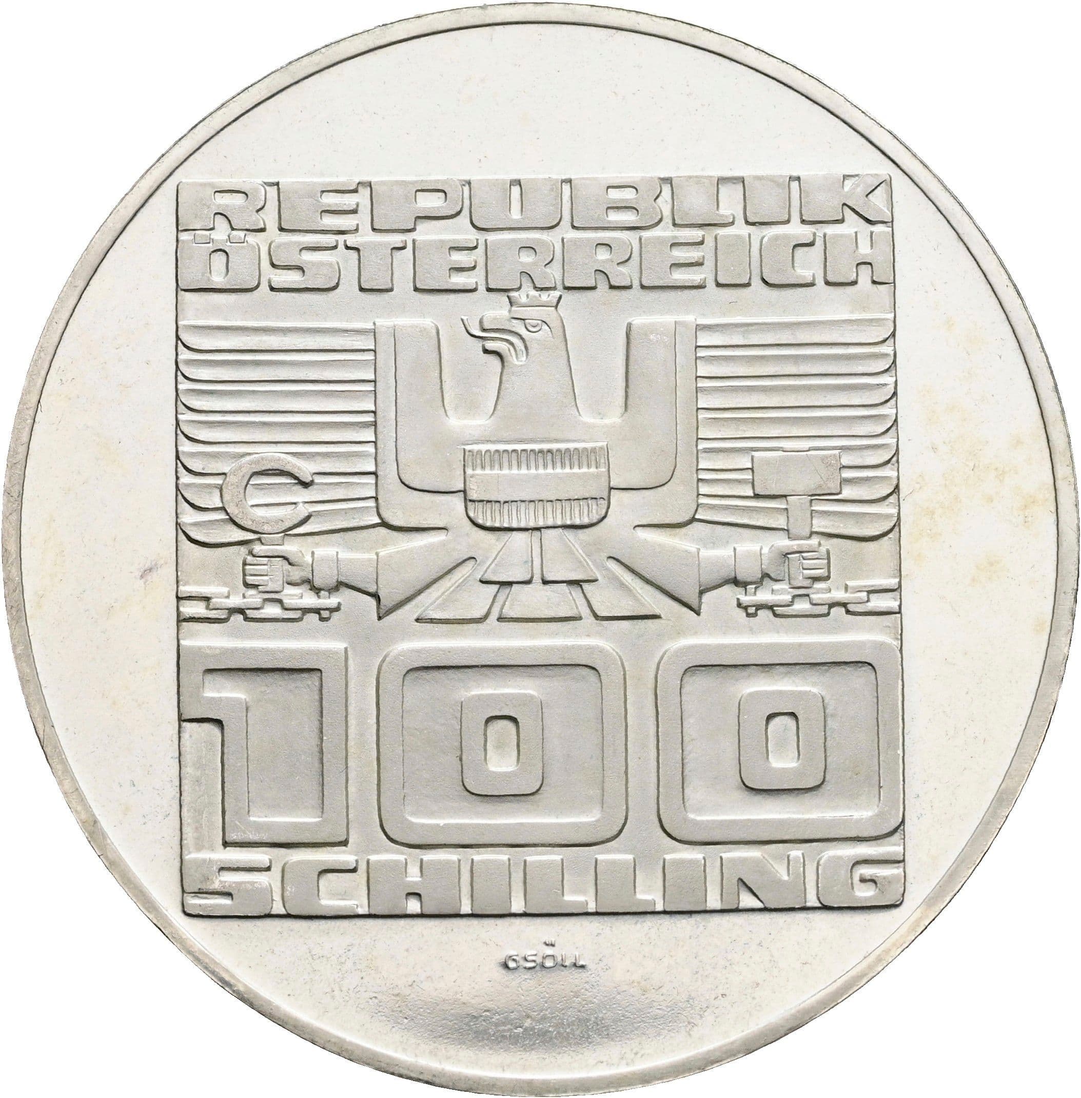 100 Schilling 1976 – Rückseite