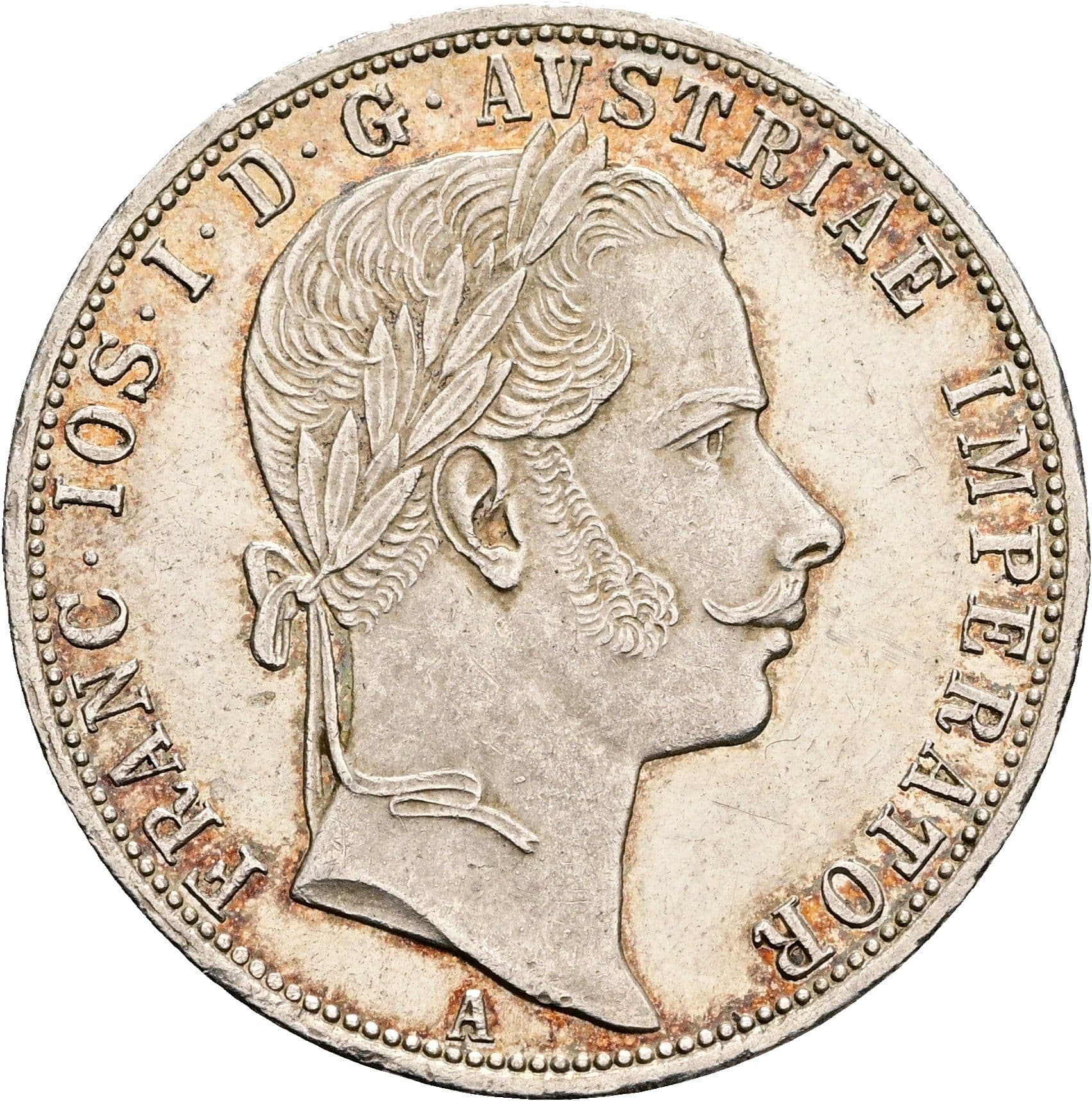 1 Gulden Franz Joseph I. 1848-1916 1860 A – Vorderseite