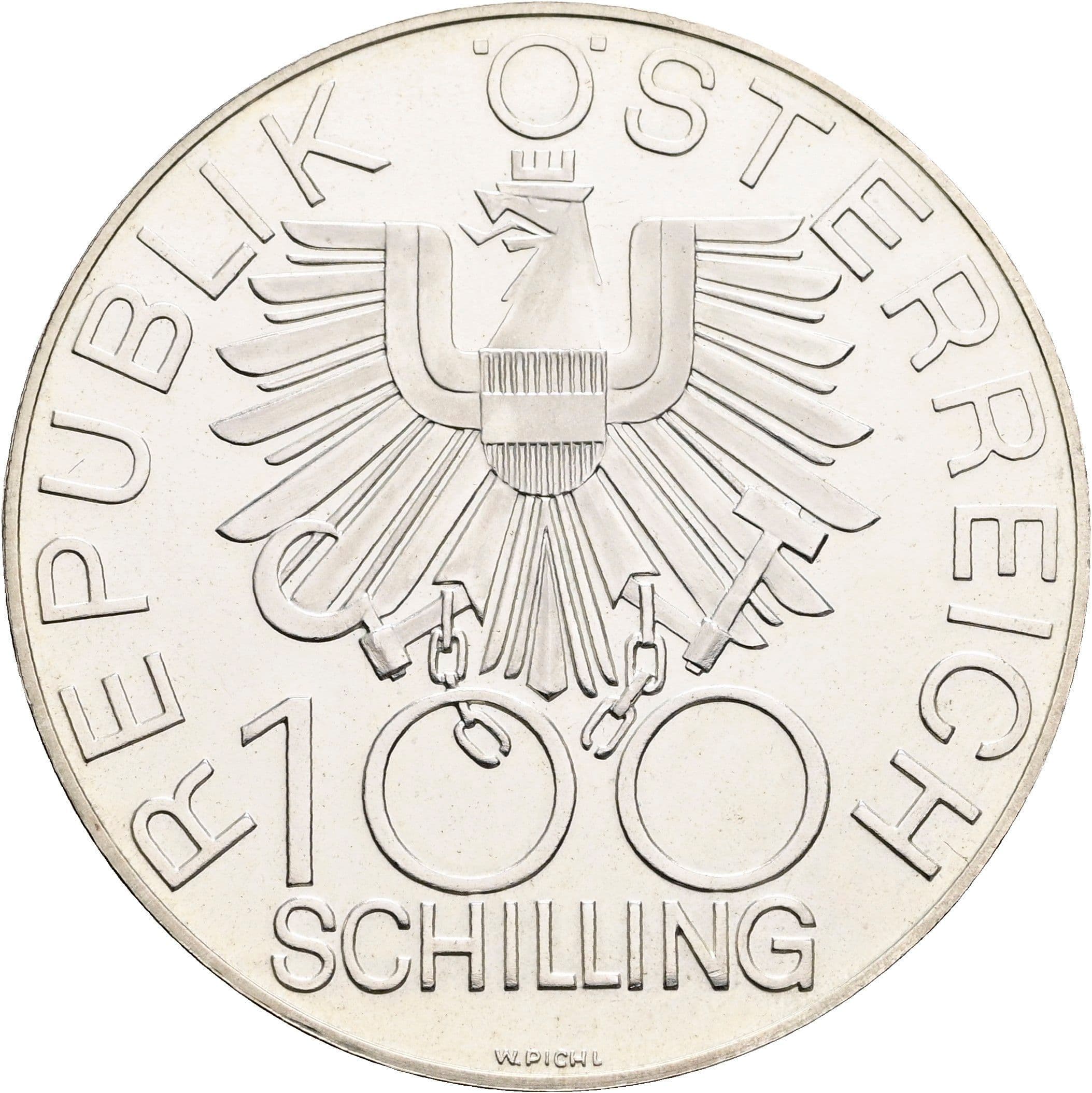 100 Schilling 1979 – Rückseite