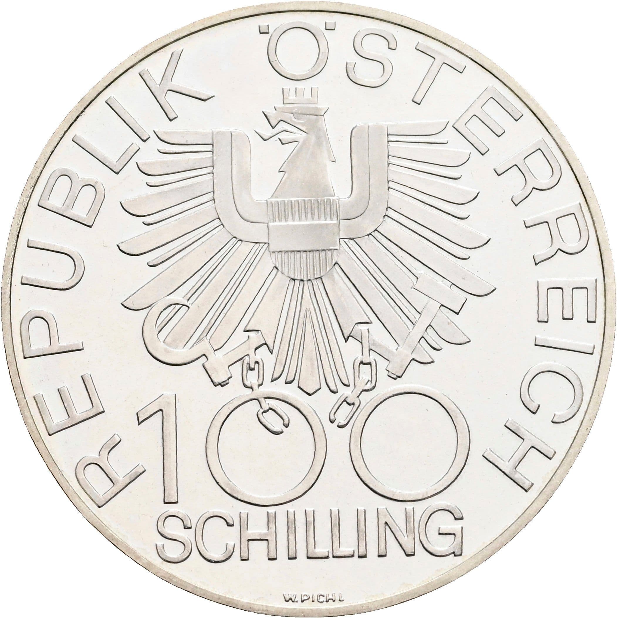 100 Schilling 1979 – Rückseite