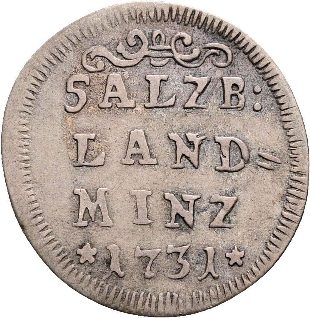 1/2 Landbatzen Leopold Anton Eleutherius Freiherr von Firmian 1727-1744 Salzburg 1731 – Rückseite