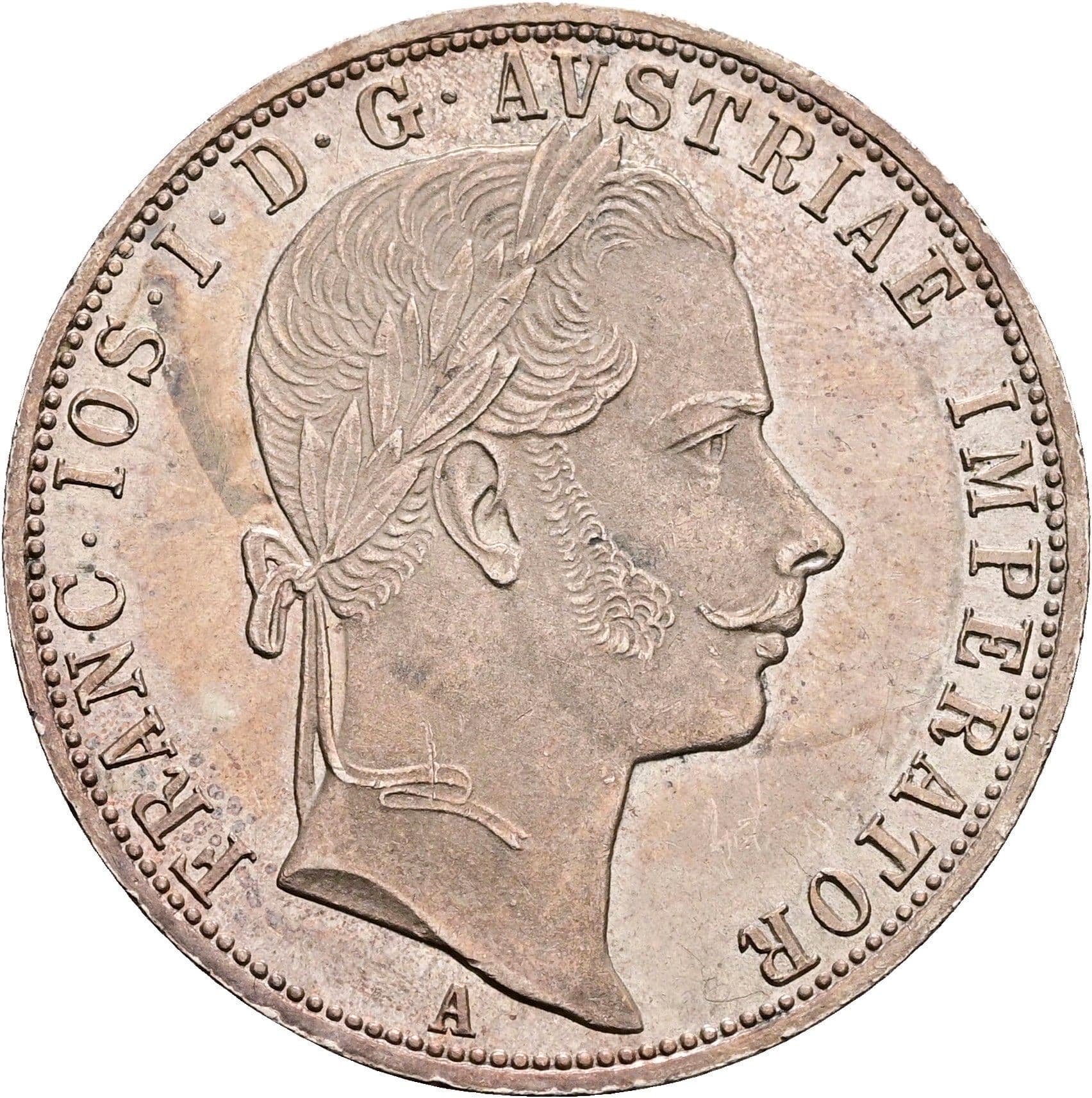 1 Gulden Franz Joseph I. 1848-1916 1860 A – Vorderseite