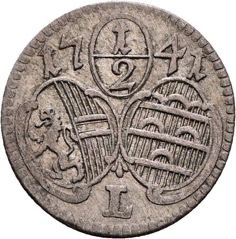 1/2 Kreuzer Leopold Anton Eleutherius Freiherr von Firmian 1727-1744 Salzburg 1741 – Vorderseite