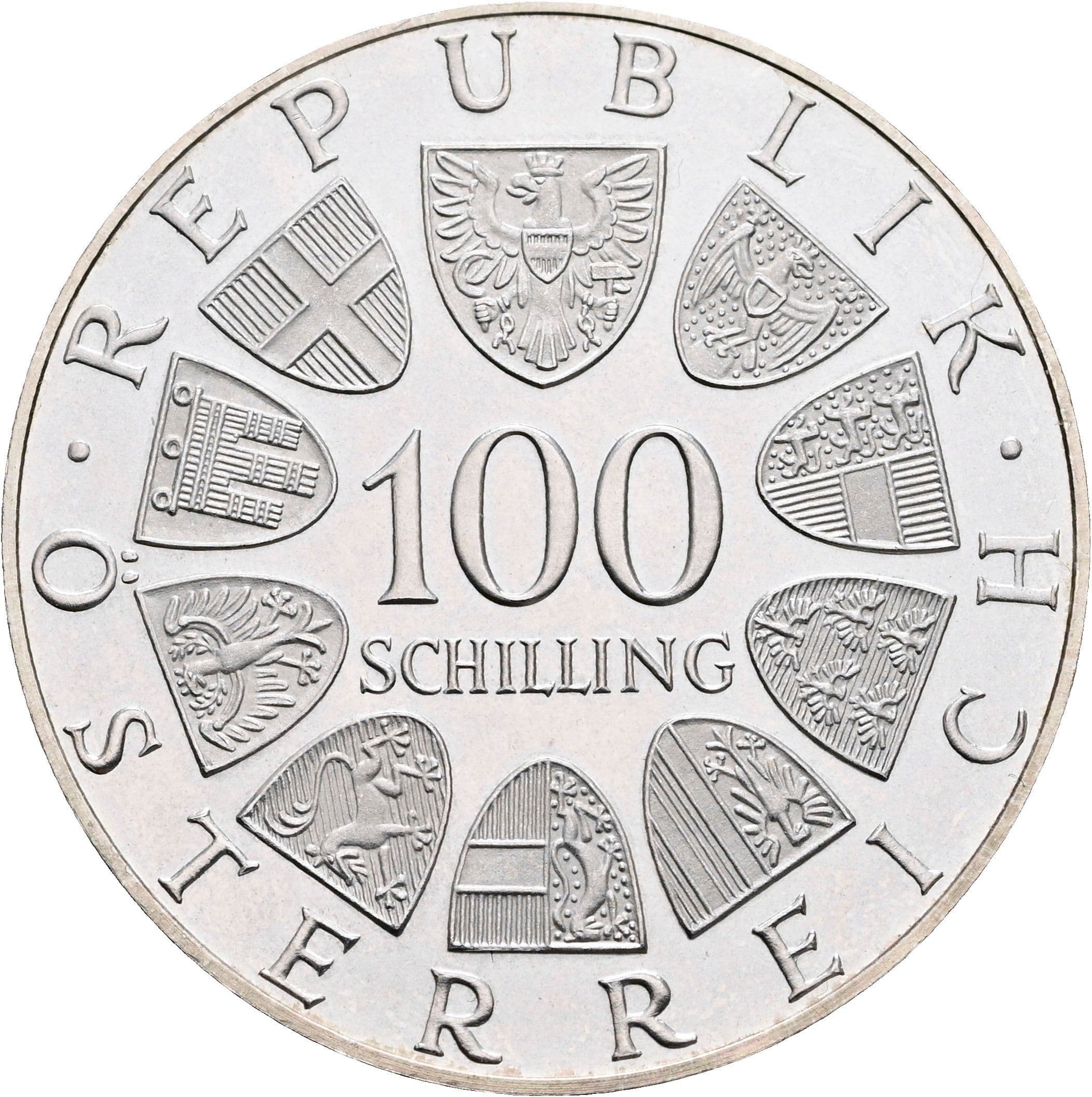 100 Schilling 1979 – Rückseite