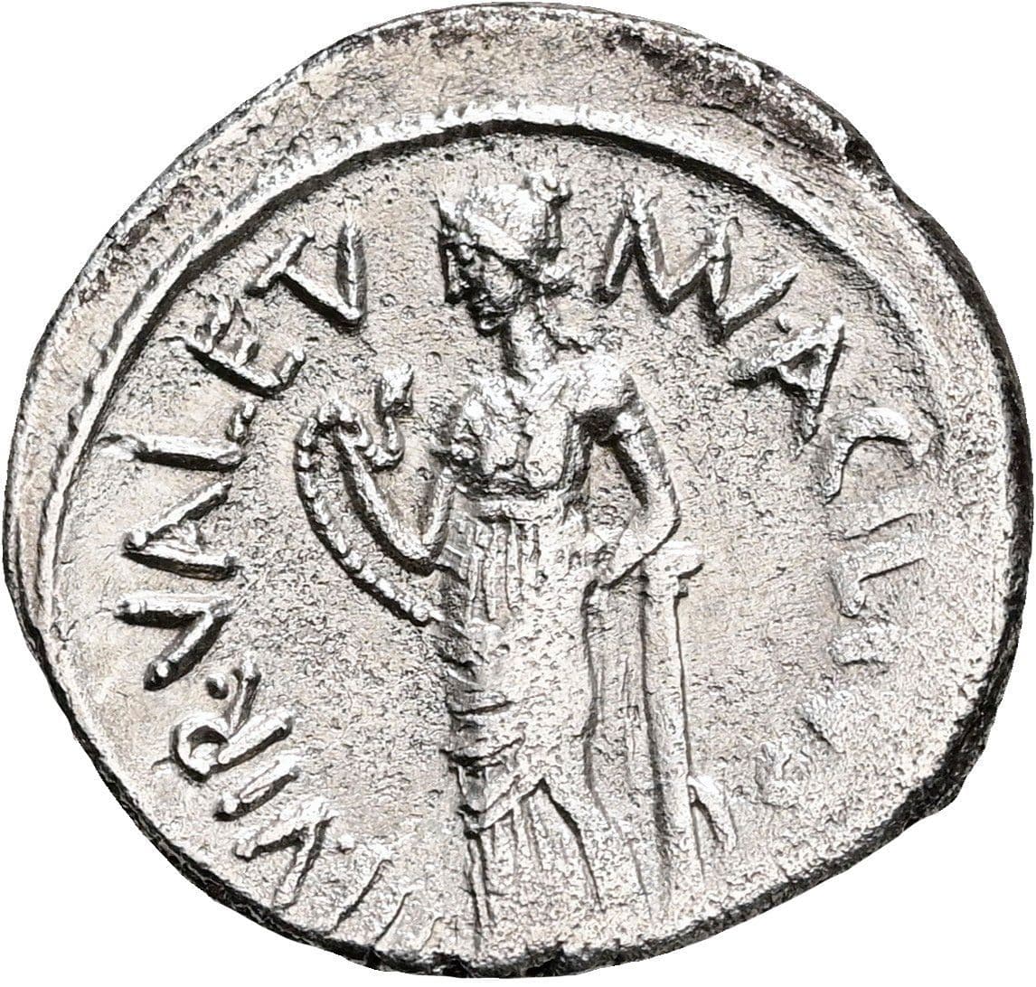 Denar Man.Acilius Glabrio 49 BC Rom – Rückseite