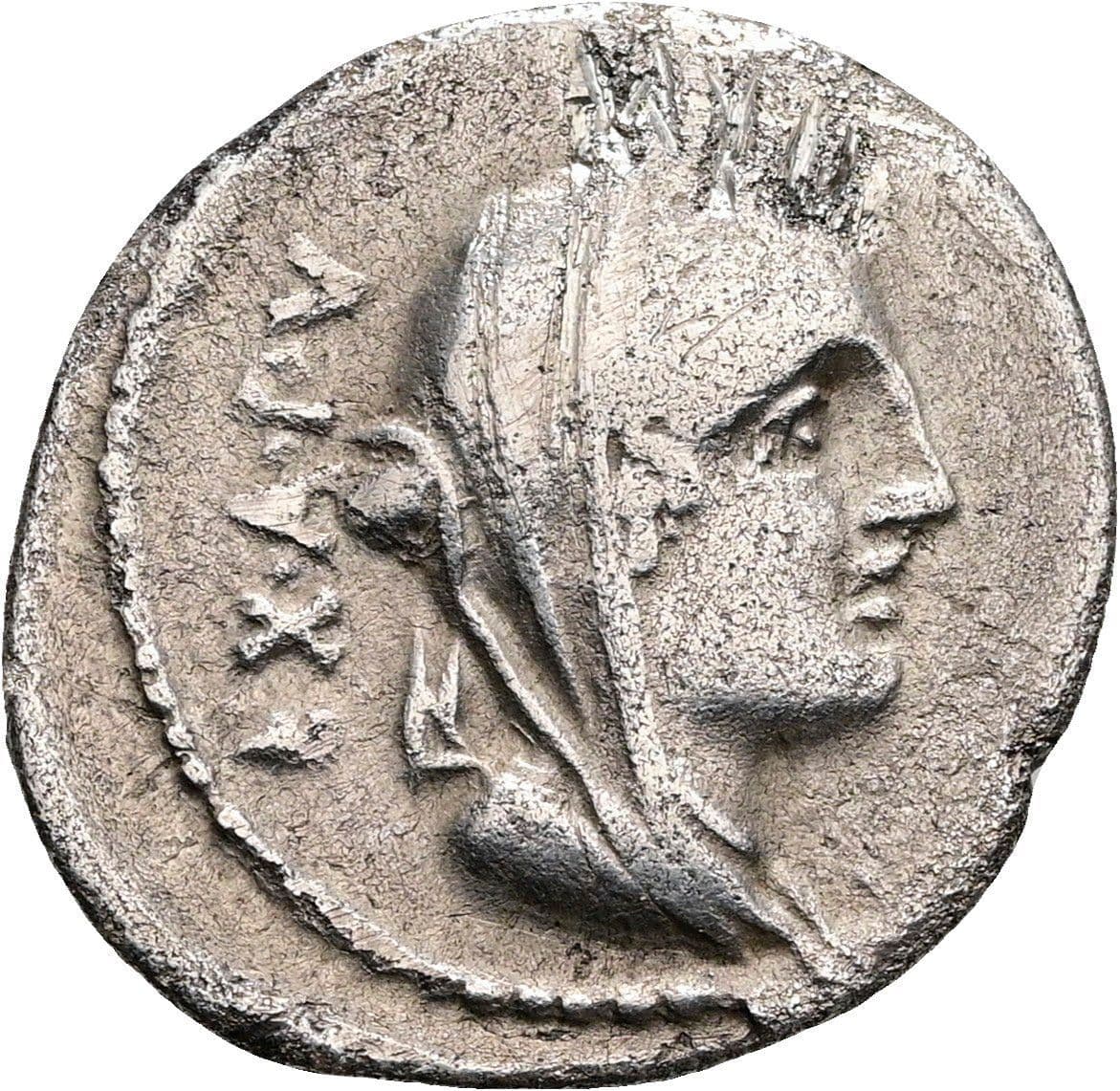 Denar C.Fabius C.f. Hadrianus 102 BC Rom – Vorderseite