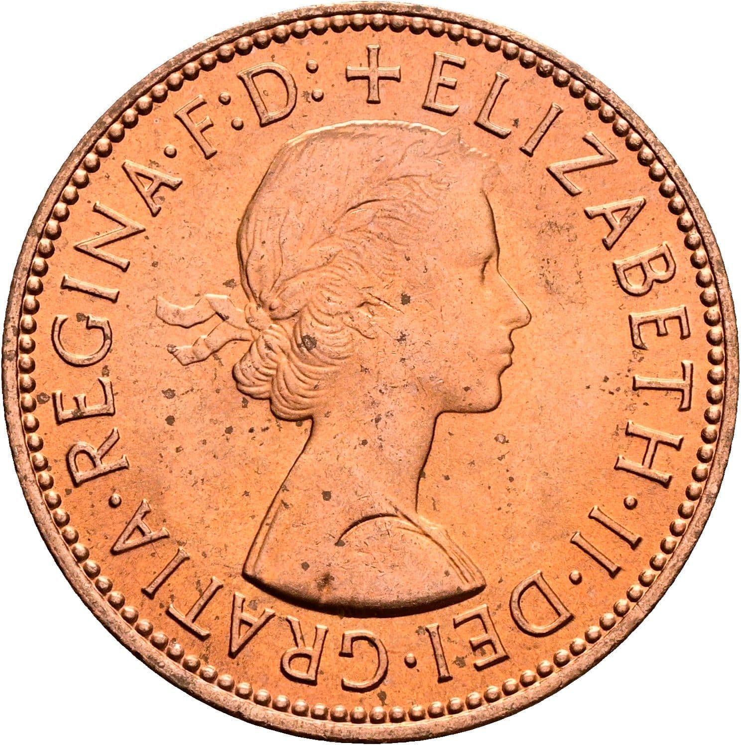 Half Penny Elisabeth II. 1952-2022 1967 – Vorderseite