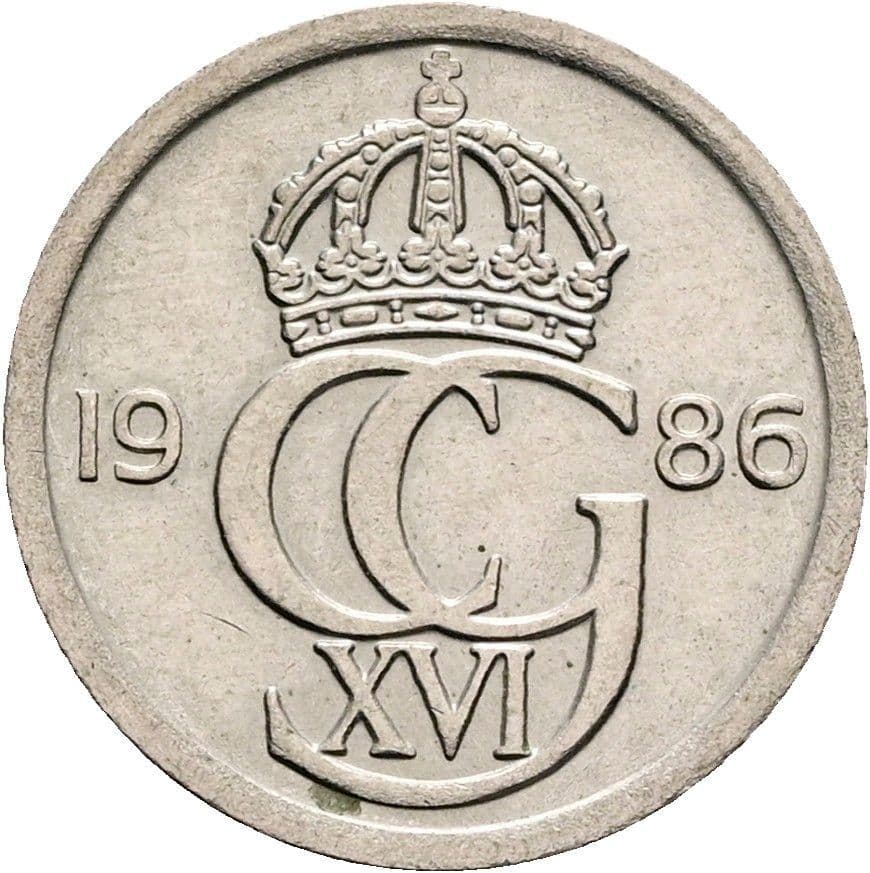 10 Öre Carl XVI. Gustaf seit 1973 1986 – Rückseite