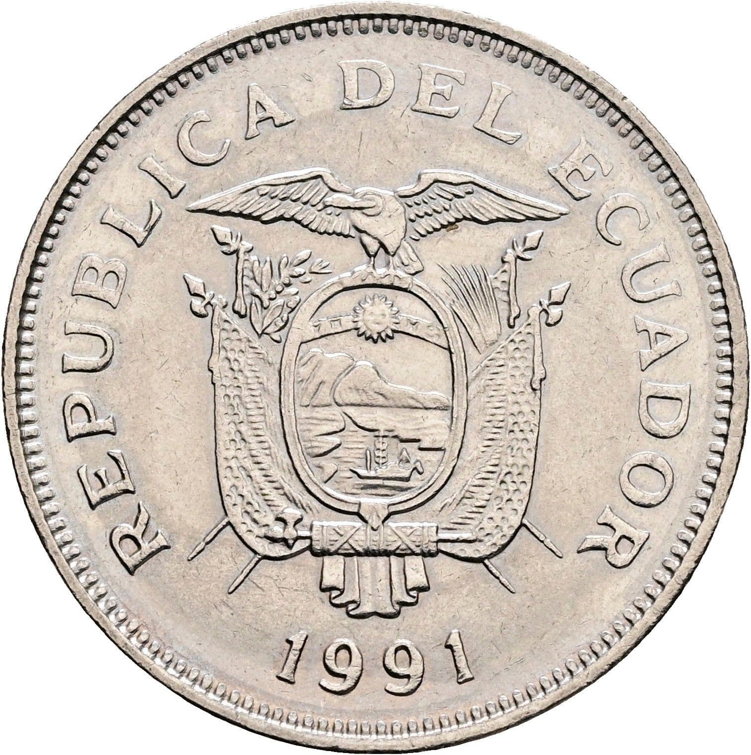 20 Sucres 1991 – Rückseite