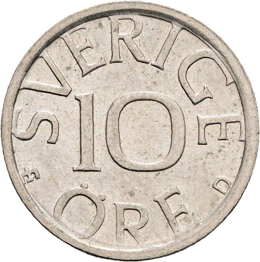 10 Öre Carl XVI. Gustaf seit 1973 1990 – Vorderseite