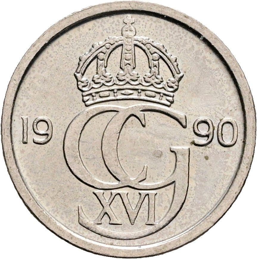 10 Öre Carl XVI. Gustaf seit 1973 1990 – Rückseite