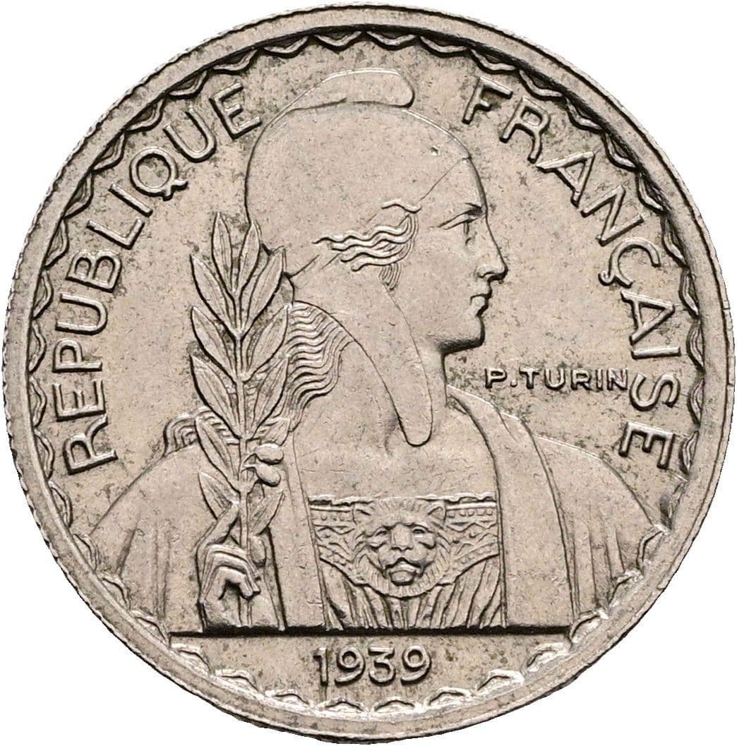 10 Centièmes 1939 – Vorderseite