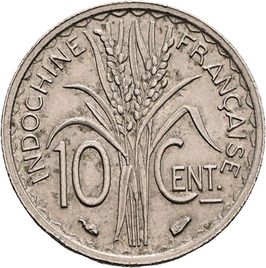 10 Centièmes 1939 – Rückseite