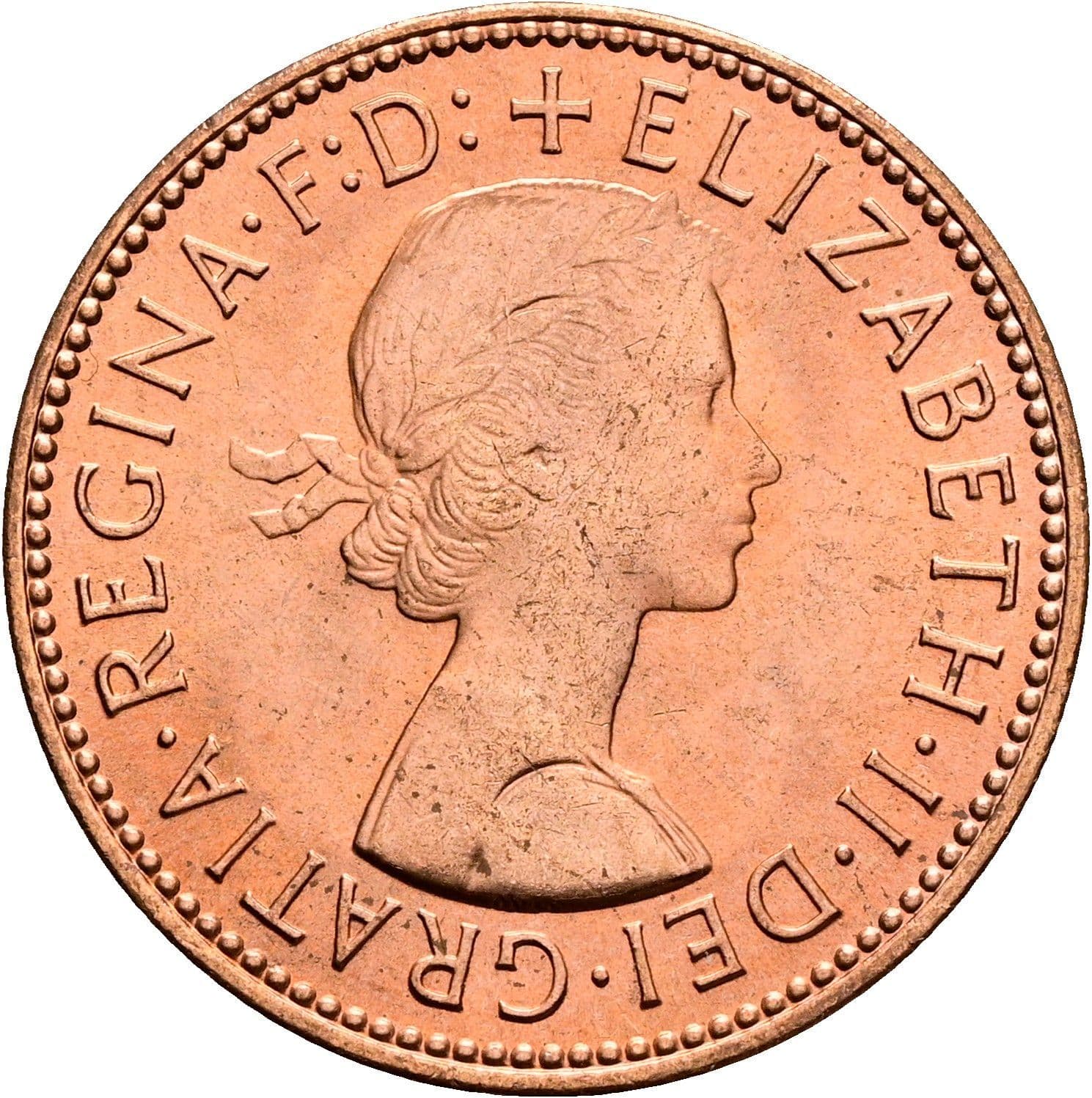 Half Penny Elisabeth II. 1952-2022 1967 – Vorderseite