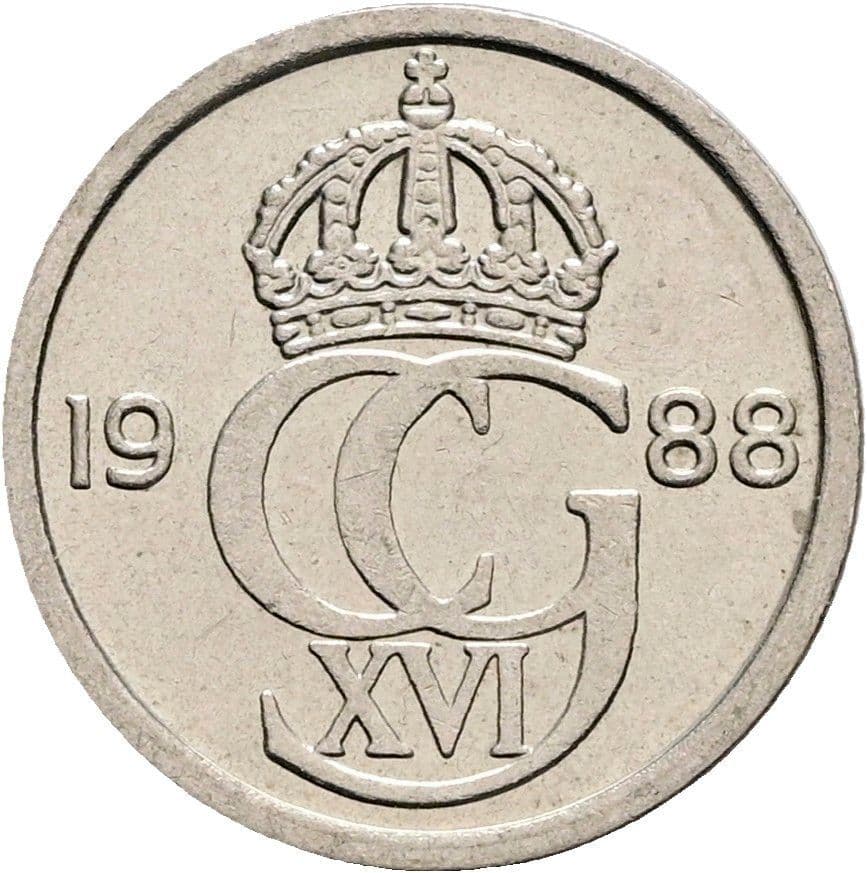 10 Öre Carl XVI. Gustaf seit 1973 1988 – Rückseite