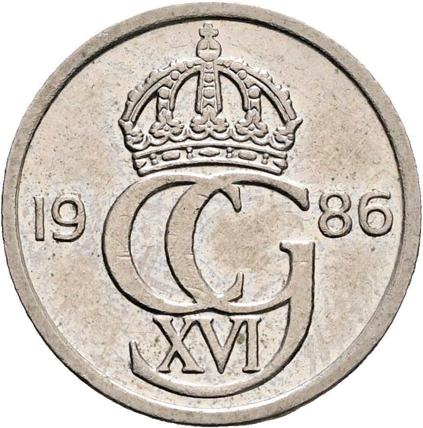 10 Öre Carl XVI. Gustaf seit 1973 1986 – Rückseite