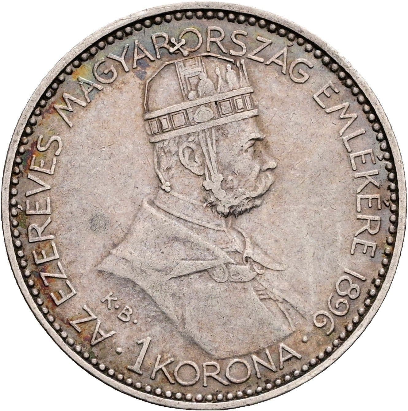 1 Korona Franz Joseph I. 1848-1916 1896 KB – Vorderseite
