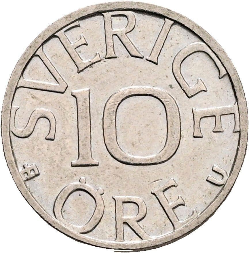 10 Öre Carl XVI. Gustaf seit 1973 1983 – Vorderseite