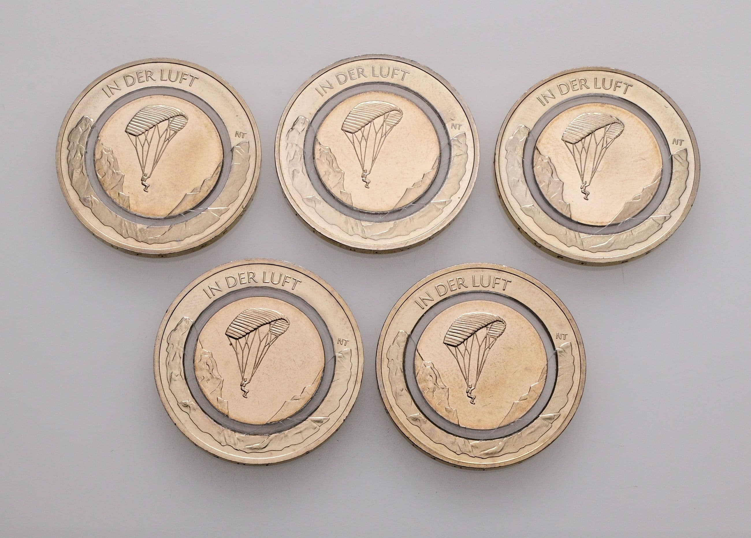 Lot 5 Stück 10 Euro 2019 – Rückseite
