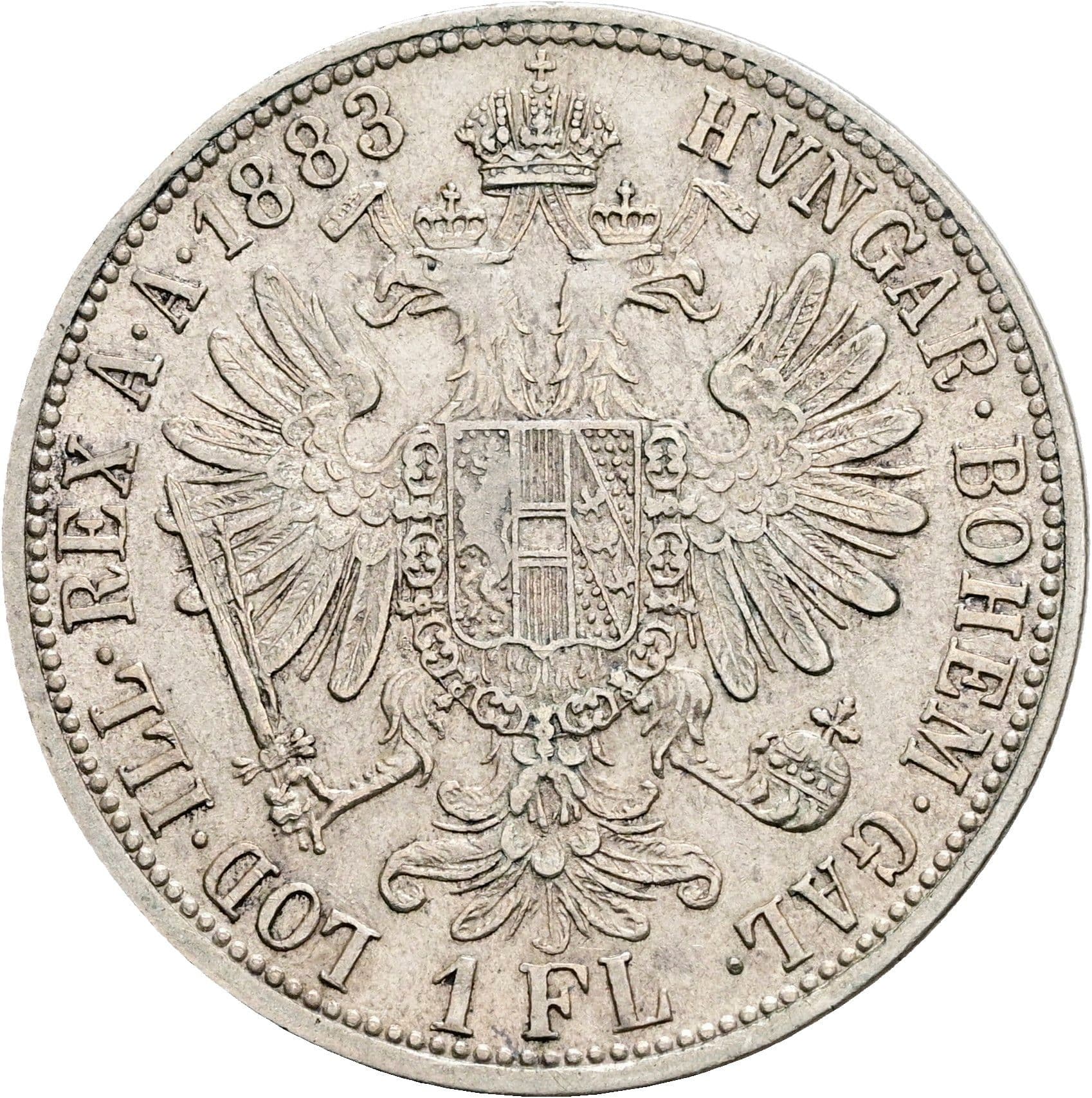 1 Gulden Franz Joseph I. 1848-1916 Wien 1883 – Rückseite