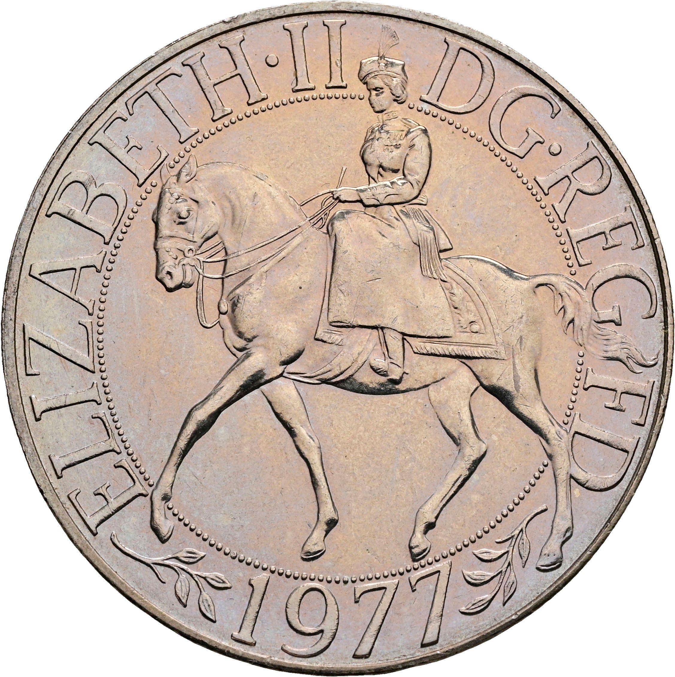 1 Crown Elisabeth II. 1952-2022 1977 – Vorderseite