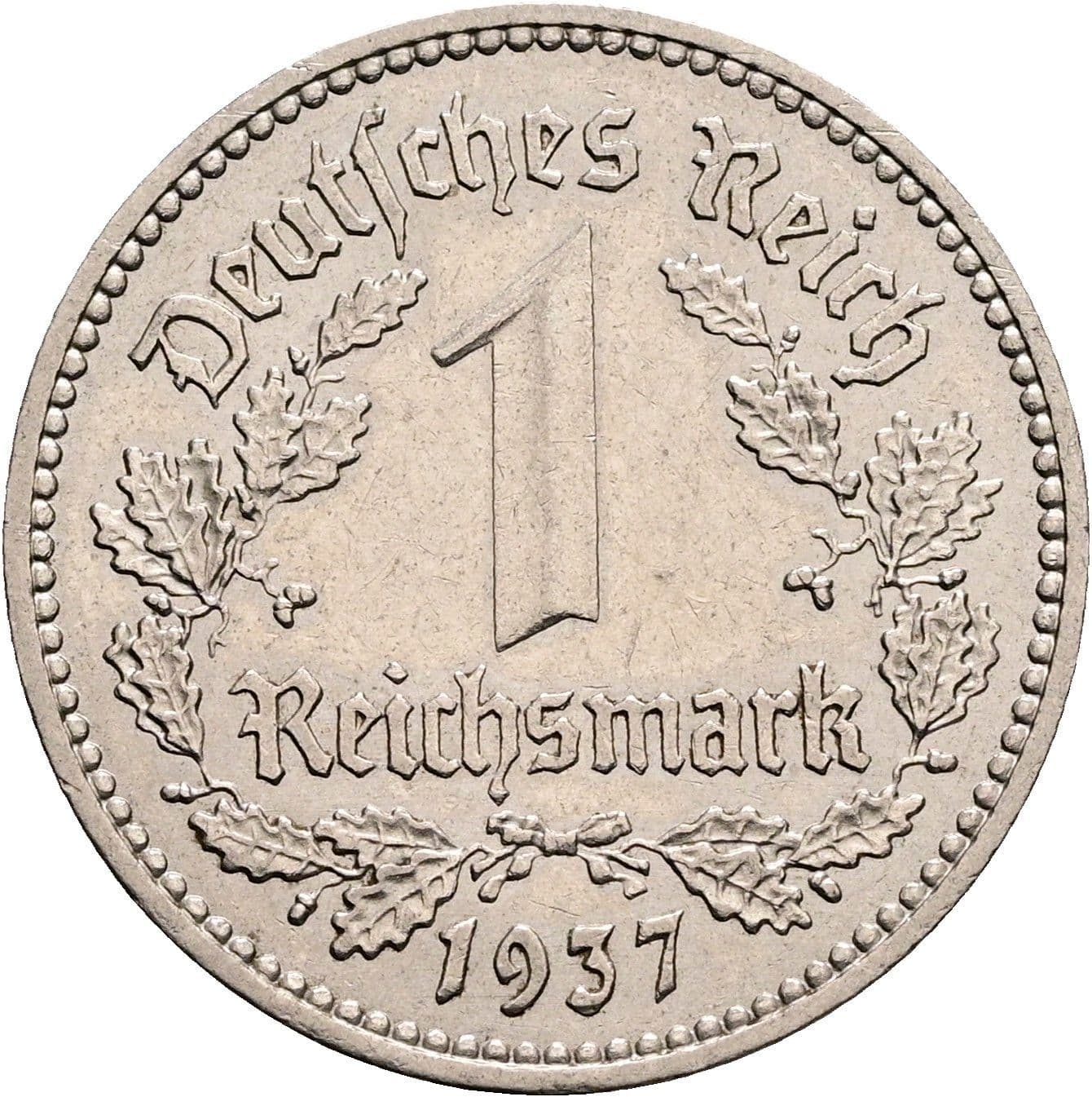 1 Reichsmark 1937 A – Vorderseite
