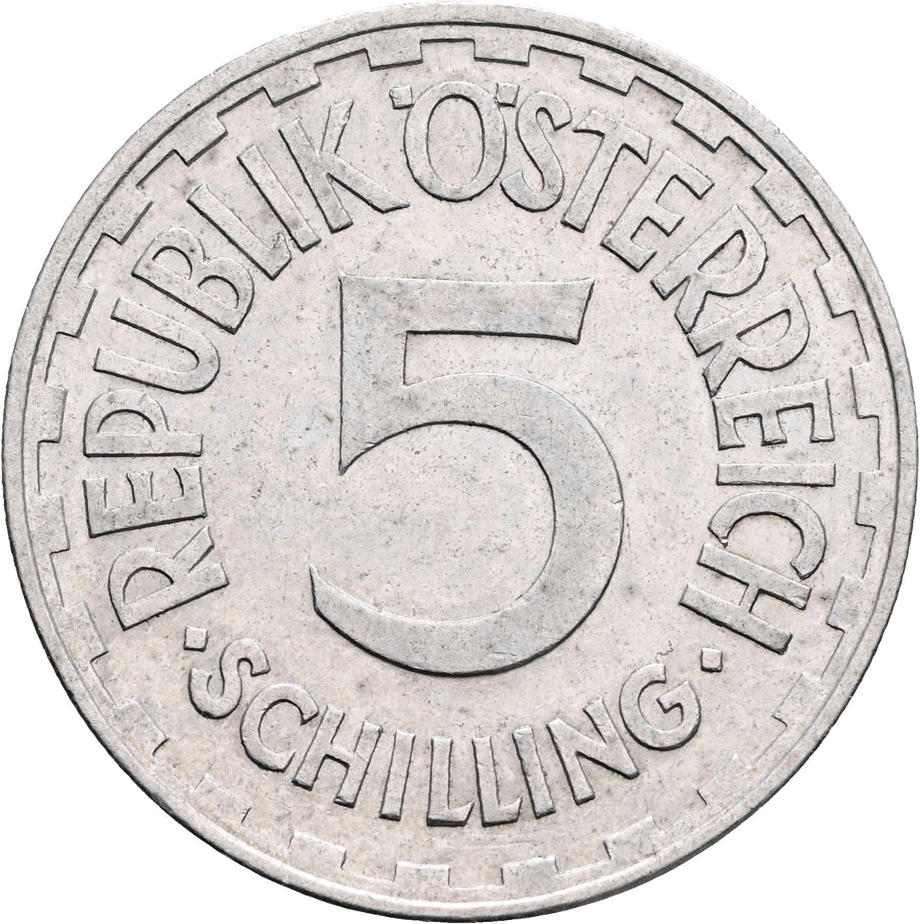 5 Schilling 1952 – Vorderseite