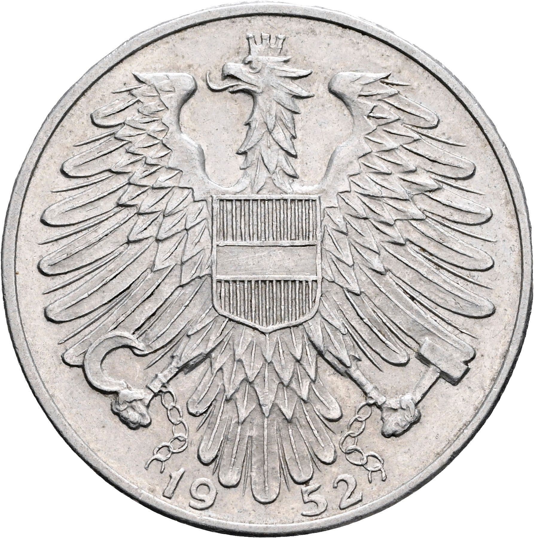 5 Schilling 1952 – Rückseite